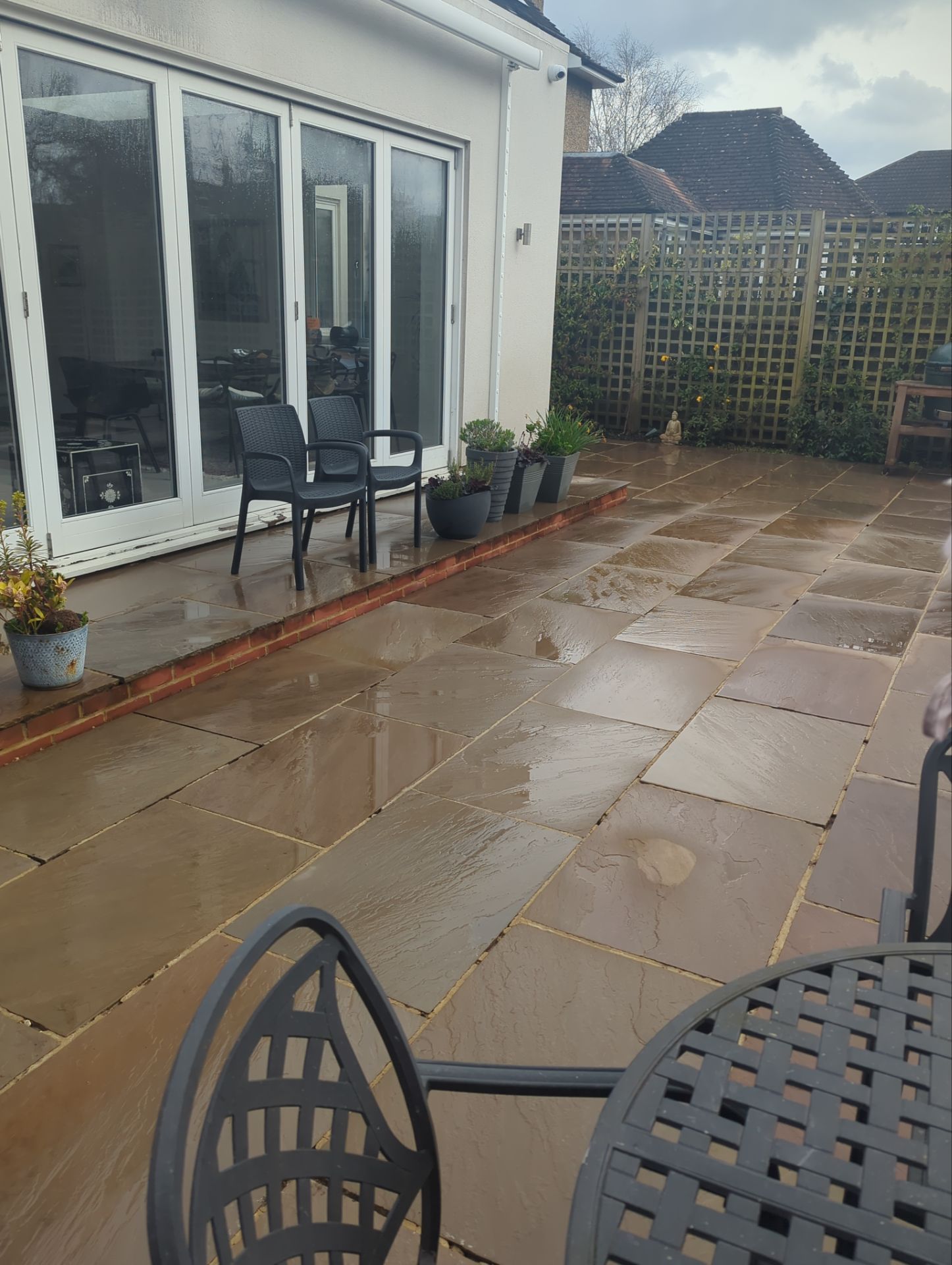 Patio Area Spring Clean using Mosmatic Flat Surface Cleaner by Ges Exterior Cleaning ltd