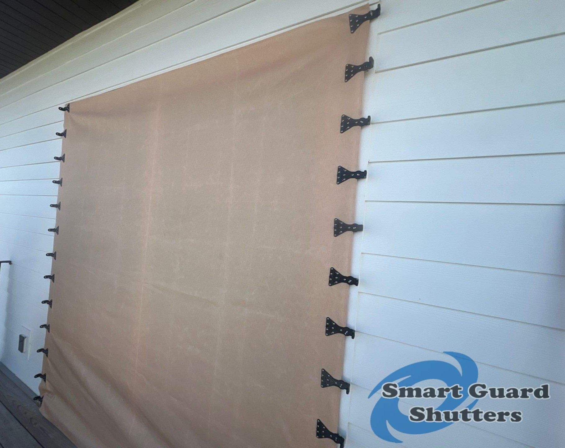  AstroGuard Hurricane Fabric & Impact Bahamas in Jet Black by Smart Guard Shutters