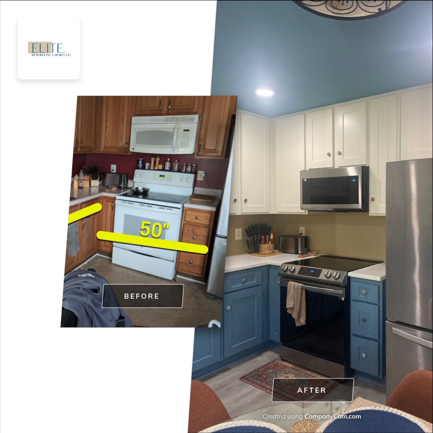 Holly Springs Kitchen Remodel – Two-Tone Shaker Cabinets & Open-Concept Design by Elite Remodeling and Design LLC