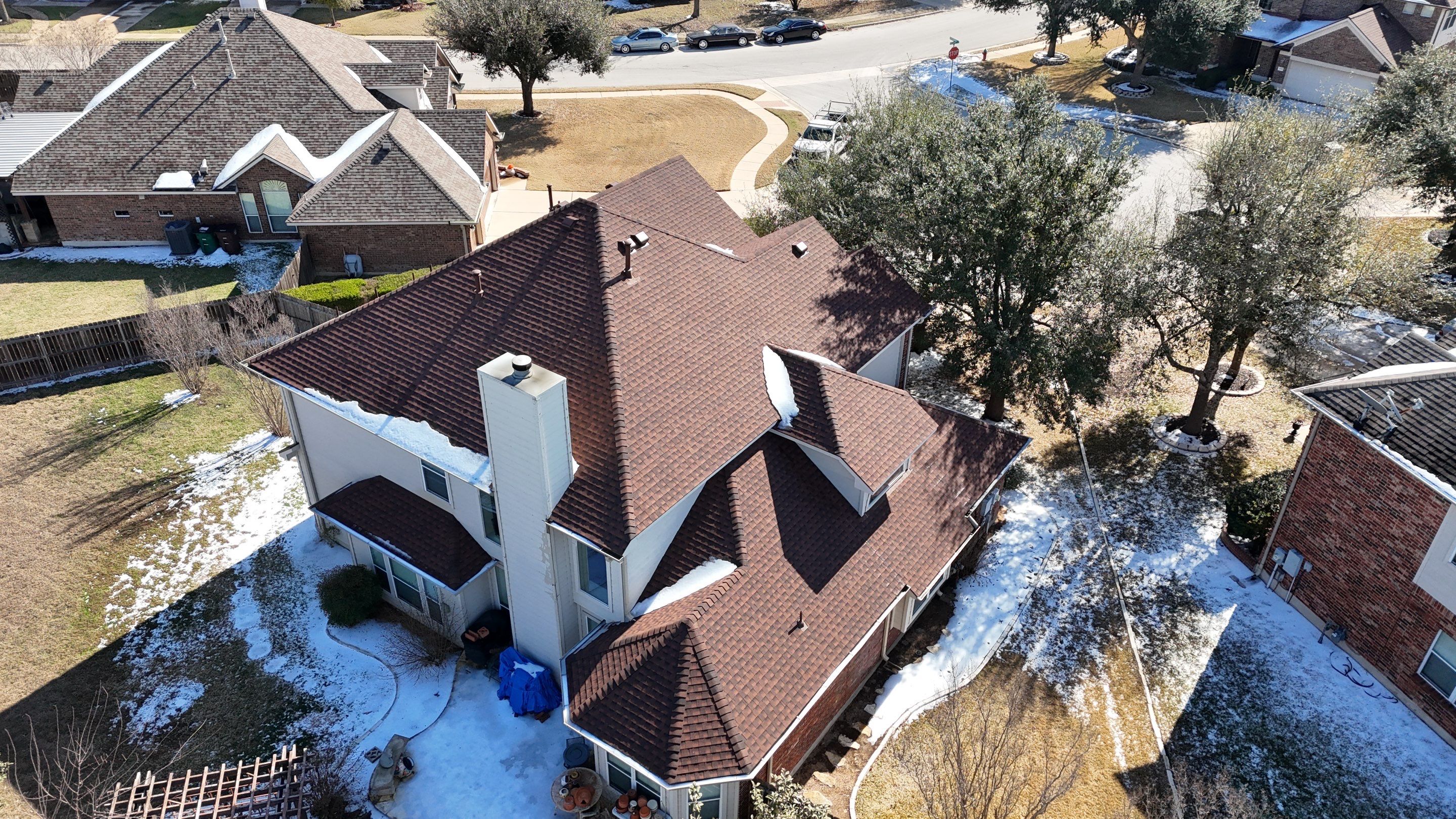 Residential Roof Replacement using GAF - HDZ - Hickory by Action Exteriors Austin