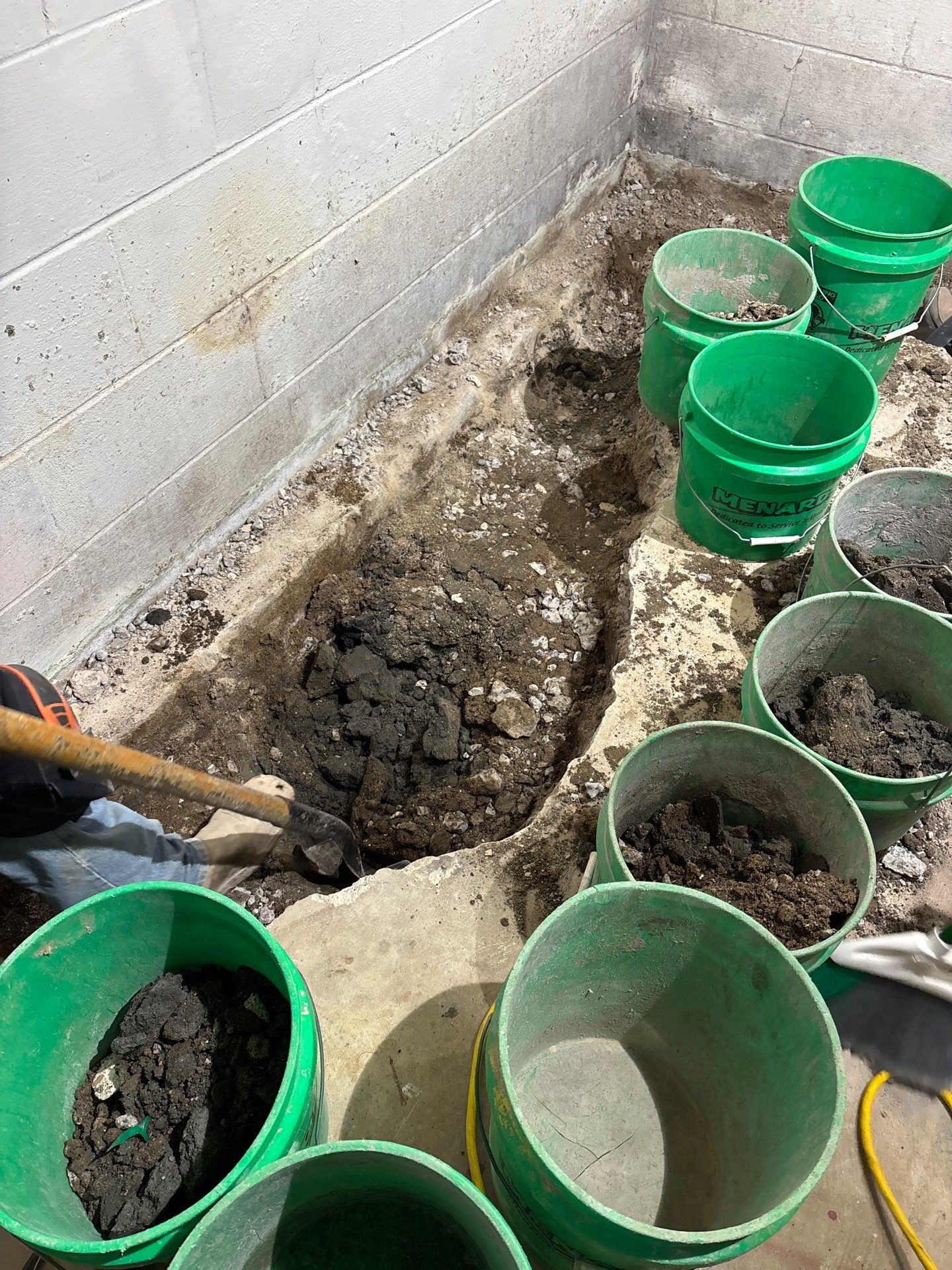 Drain tile & a sump pump for Ruth by Waterproofing Northeast