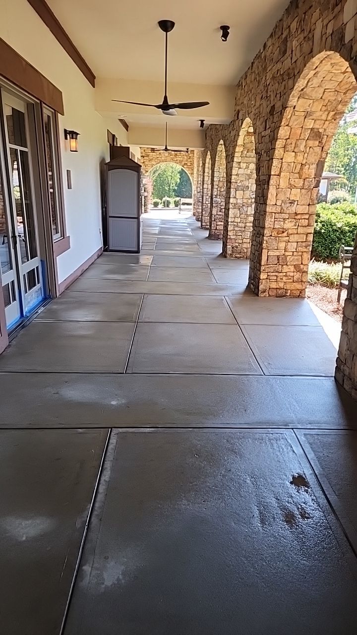 concrete Clean using cleaner by Power Wash Masters LLC
