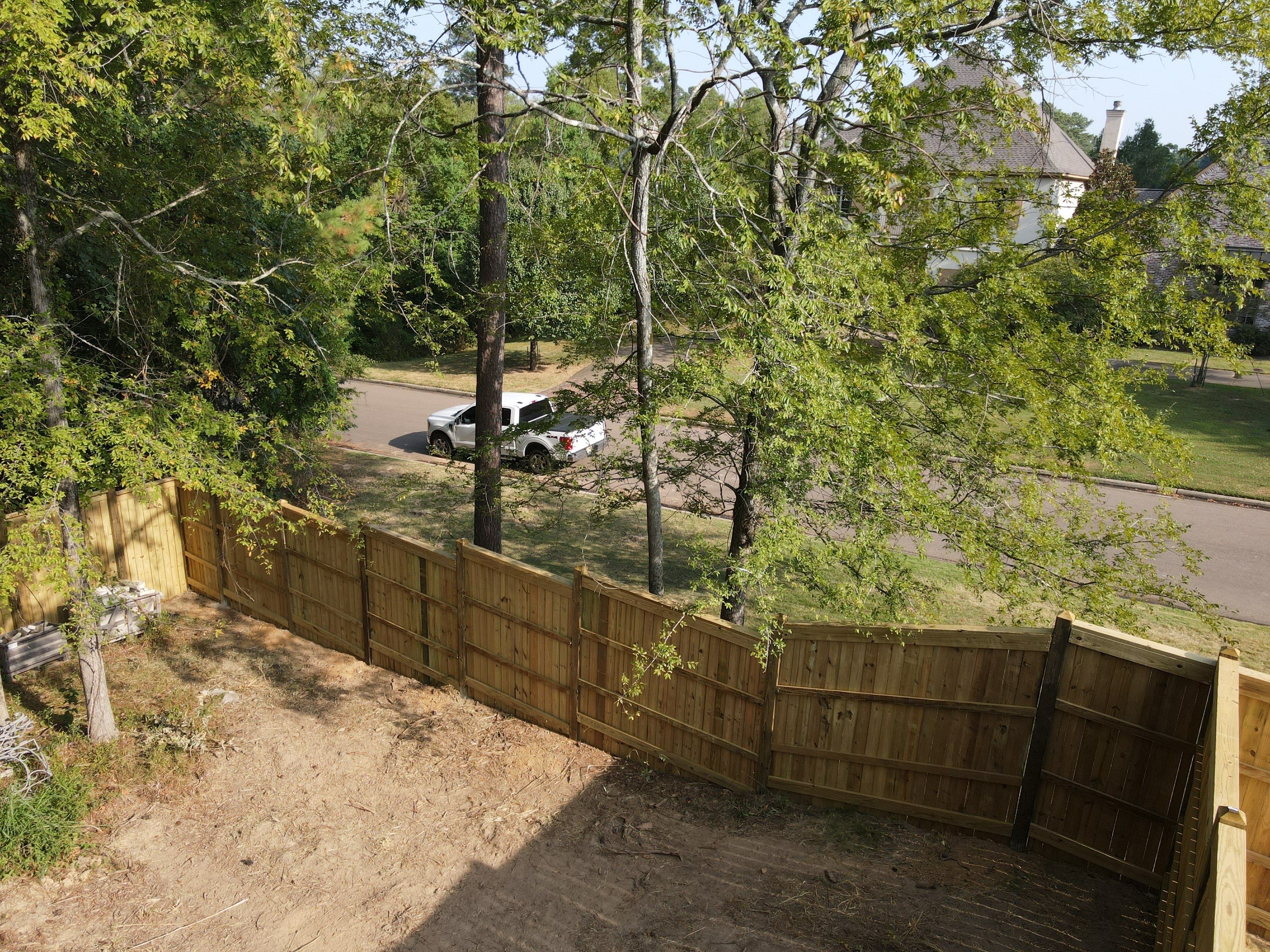 8ft Treated Pine Good Neighbor Fence by Roberson Construction LLC