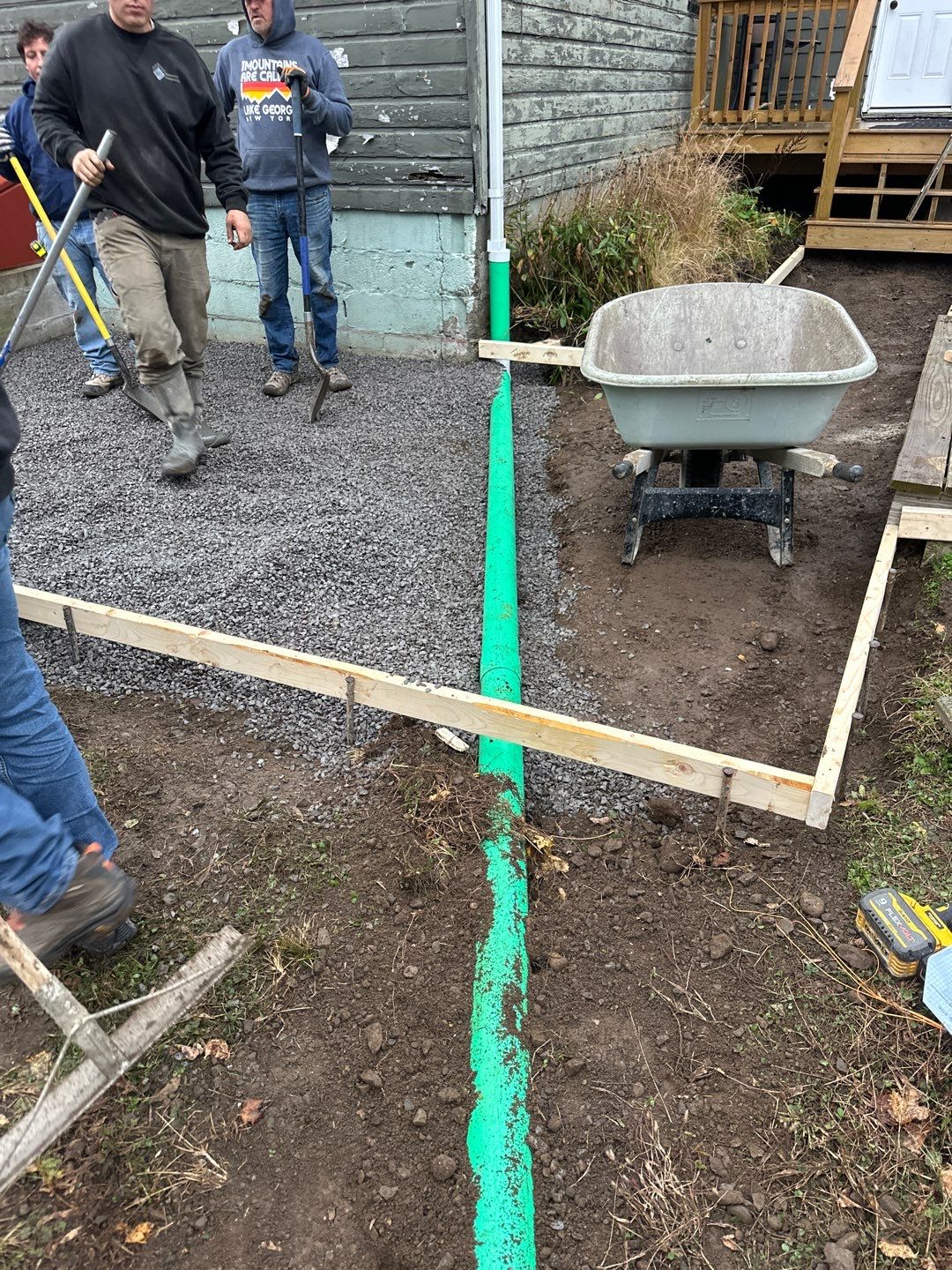 Broom finished concrete patio  by NG Masonry & Construction LLC