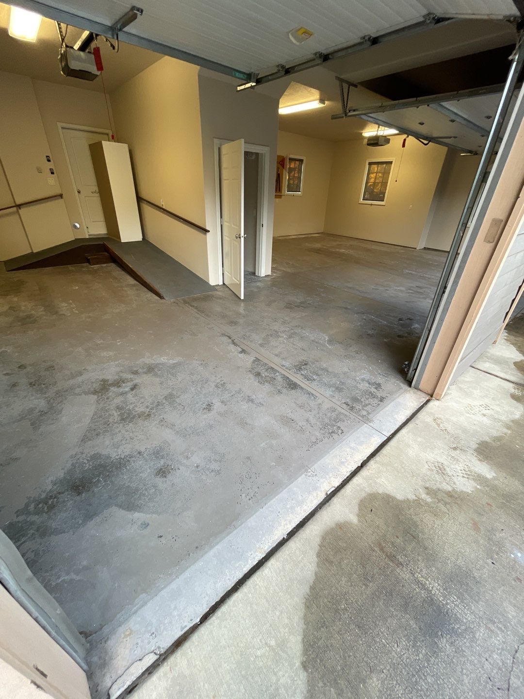 Garage Transformation using Sandstone by Croc Coatings, LLC