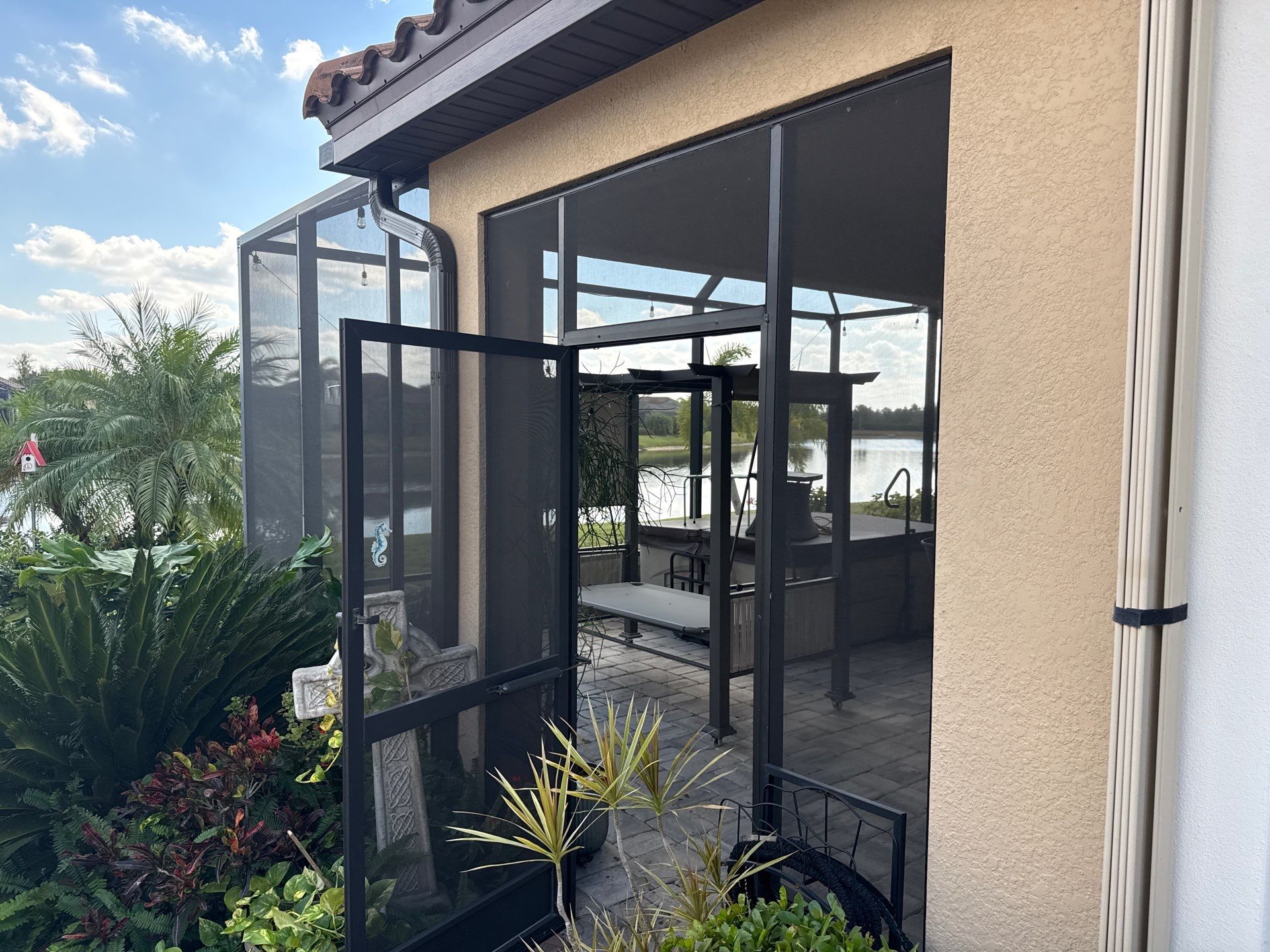 Lanai Paver & Screen Enclosure Cleaning | Artisan Lakes, Palmetto FL by Sunshine AquaWash