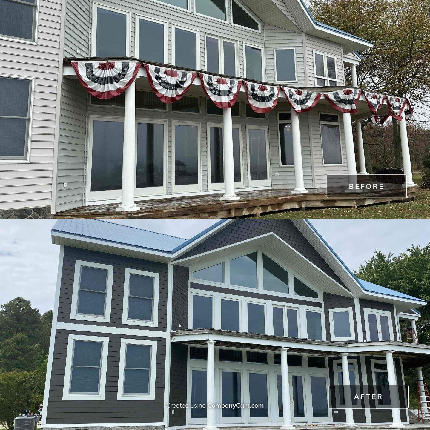 Siding Installation using JH Cedar Mill Plank by ExteriorPros