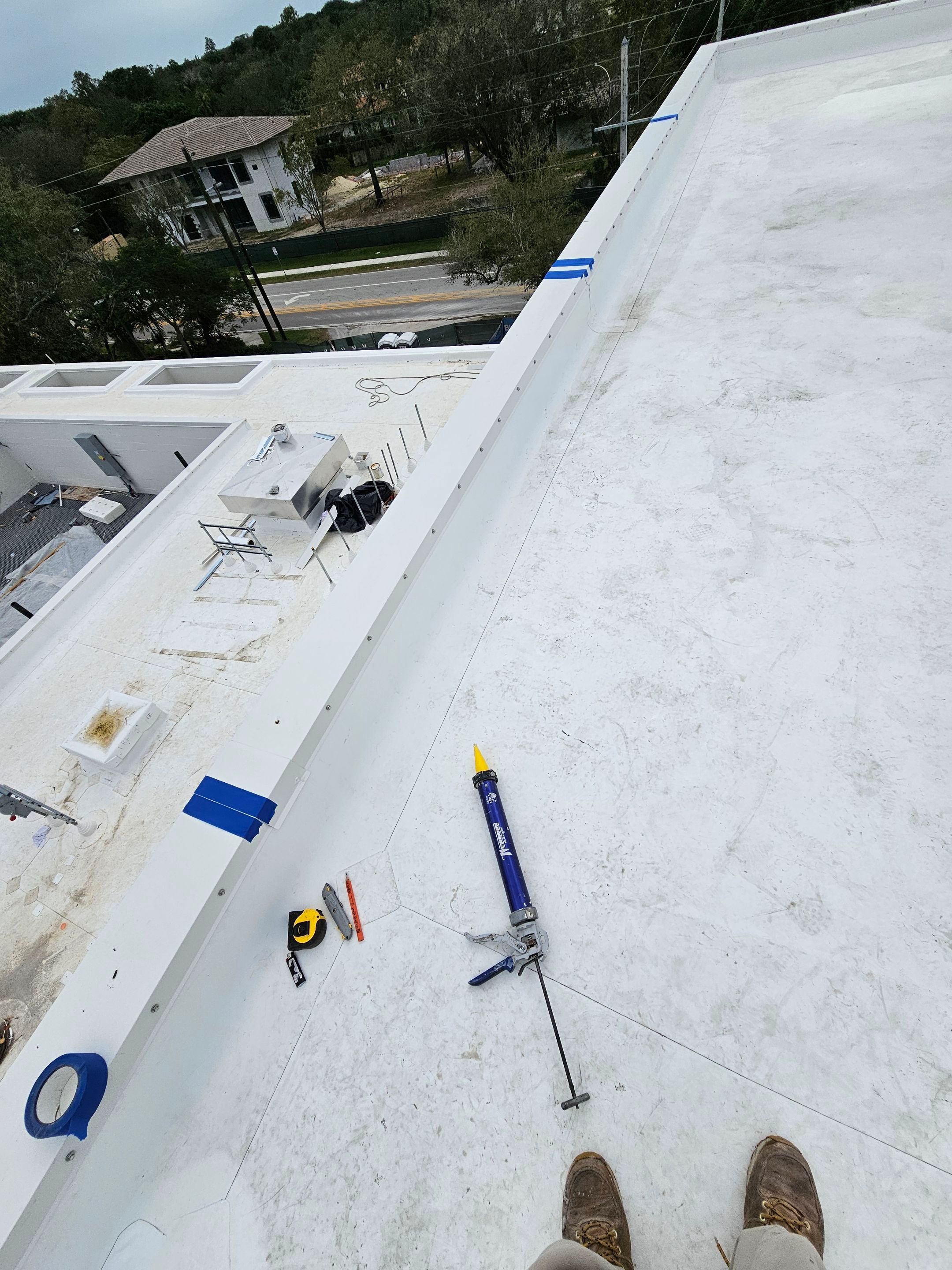 Commercial TPO Membrane Roof Installation at Pinecrest Educational Facility by AJF ROOFING INC