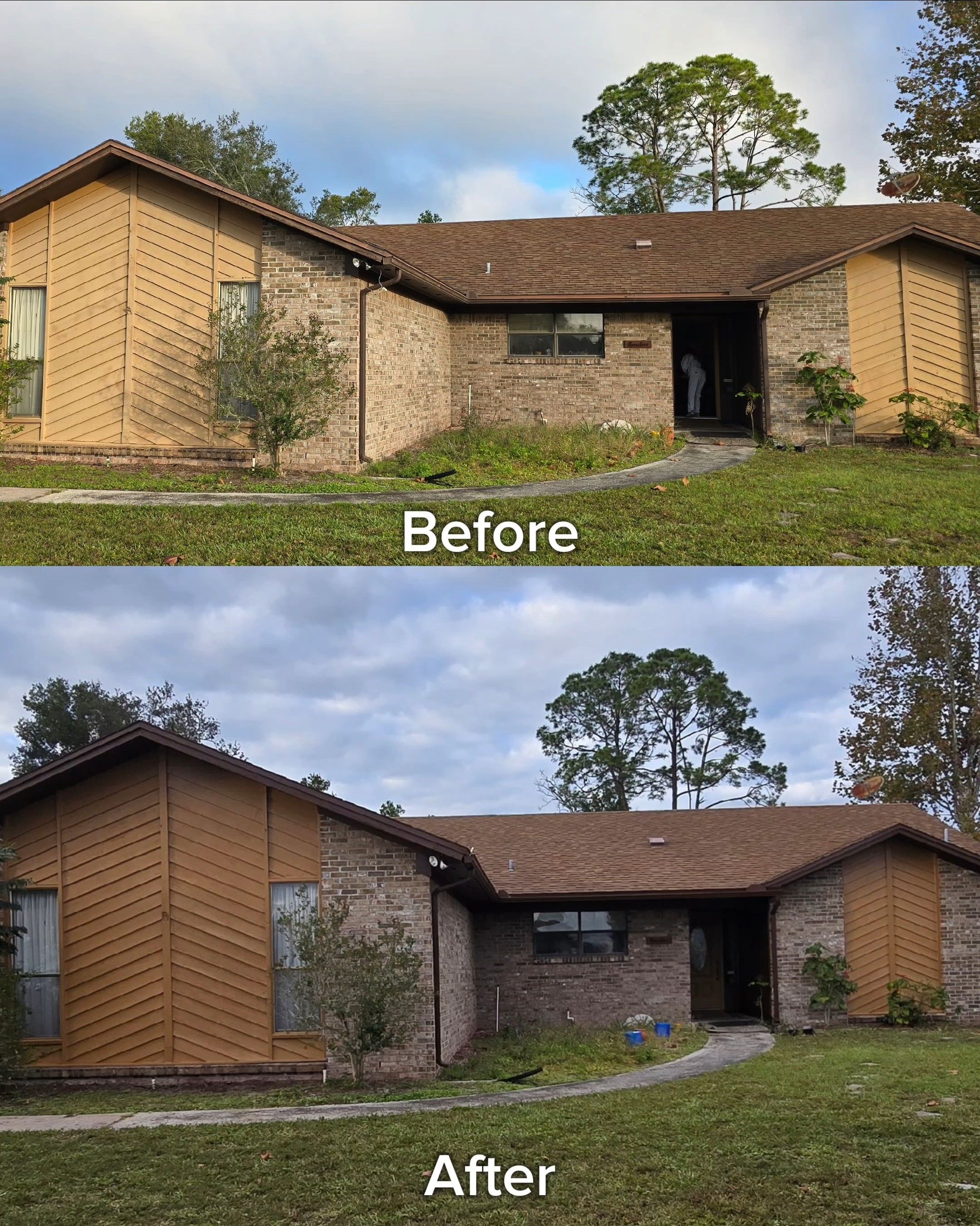 Exterior House Painting in Oakleaf, FL 32065 | Before & After by A New Leaf Painting, LLC