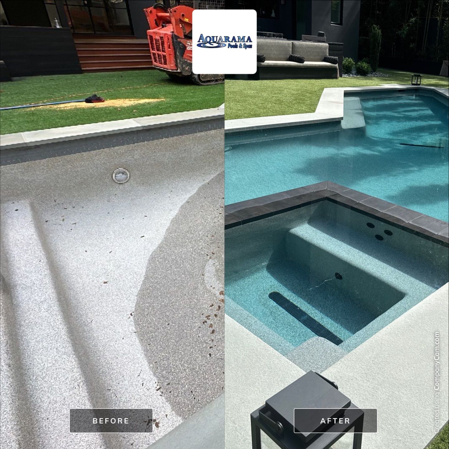 Backyard Renovation and Spa addition  by Aquarama Pools and Spas