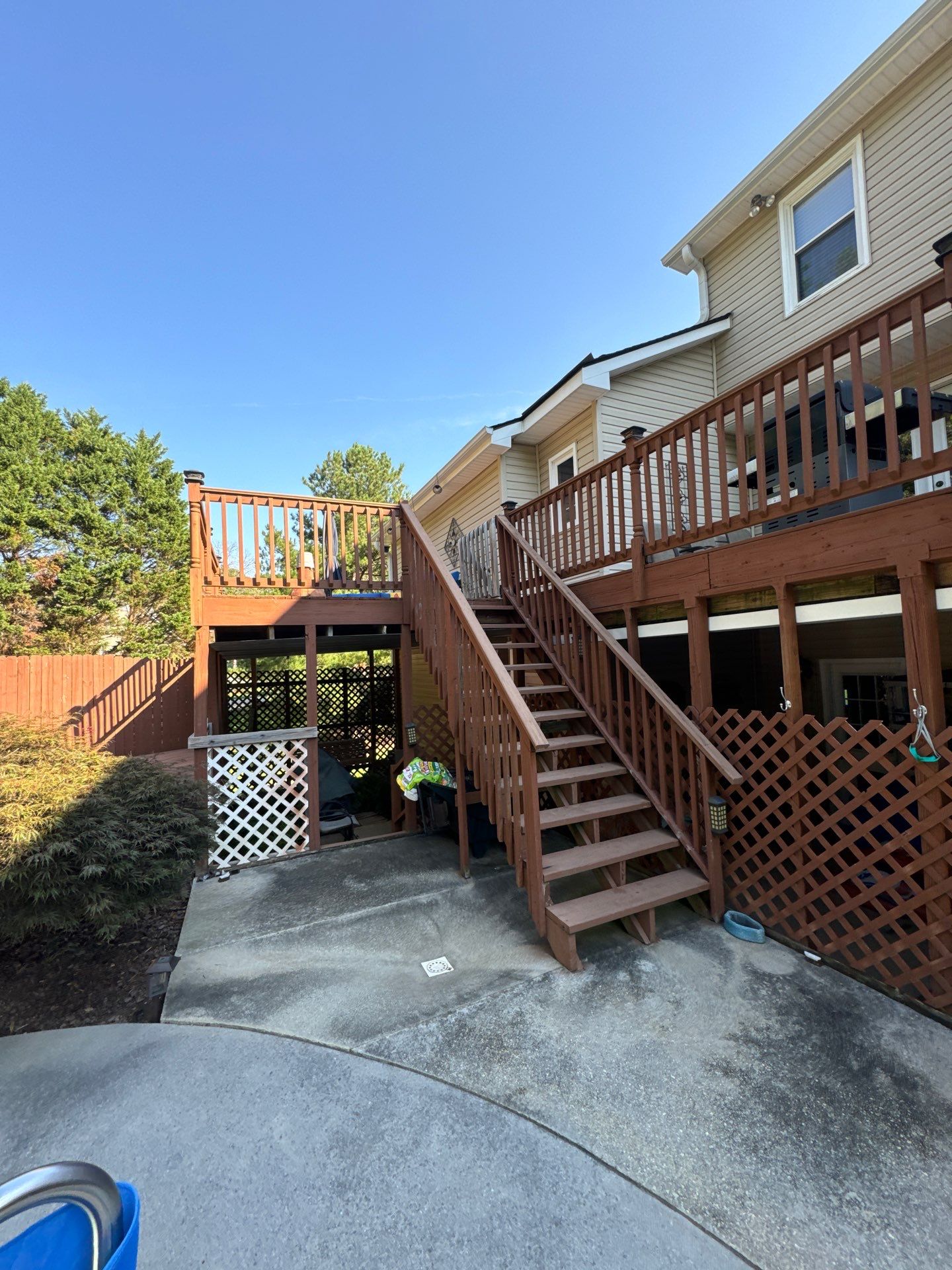 Elevated Deck Construction and Front Porch Renovation in Powder Springs by Swift Home Renovations