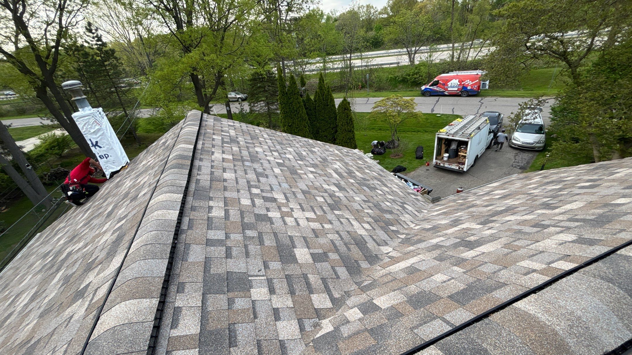 Roof Replacement using Owens Corning Sand Dune by 180 Contractors