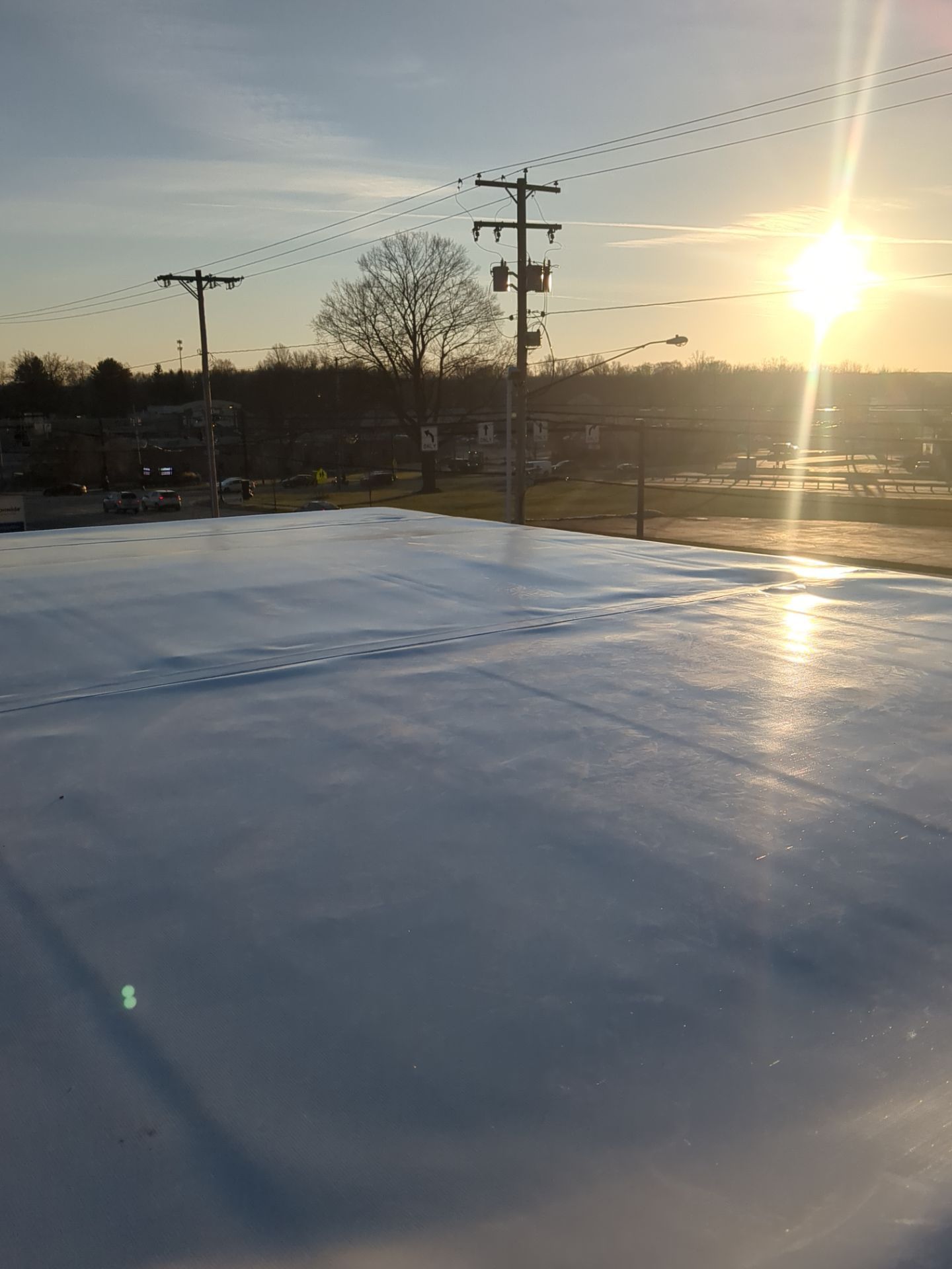 Commercial Roofing Installation using Duro-Last 50 mil PVC by 3 Daughters Construction 