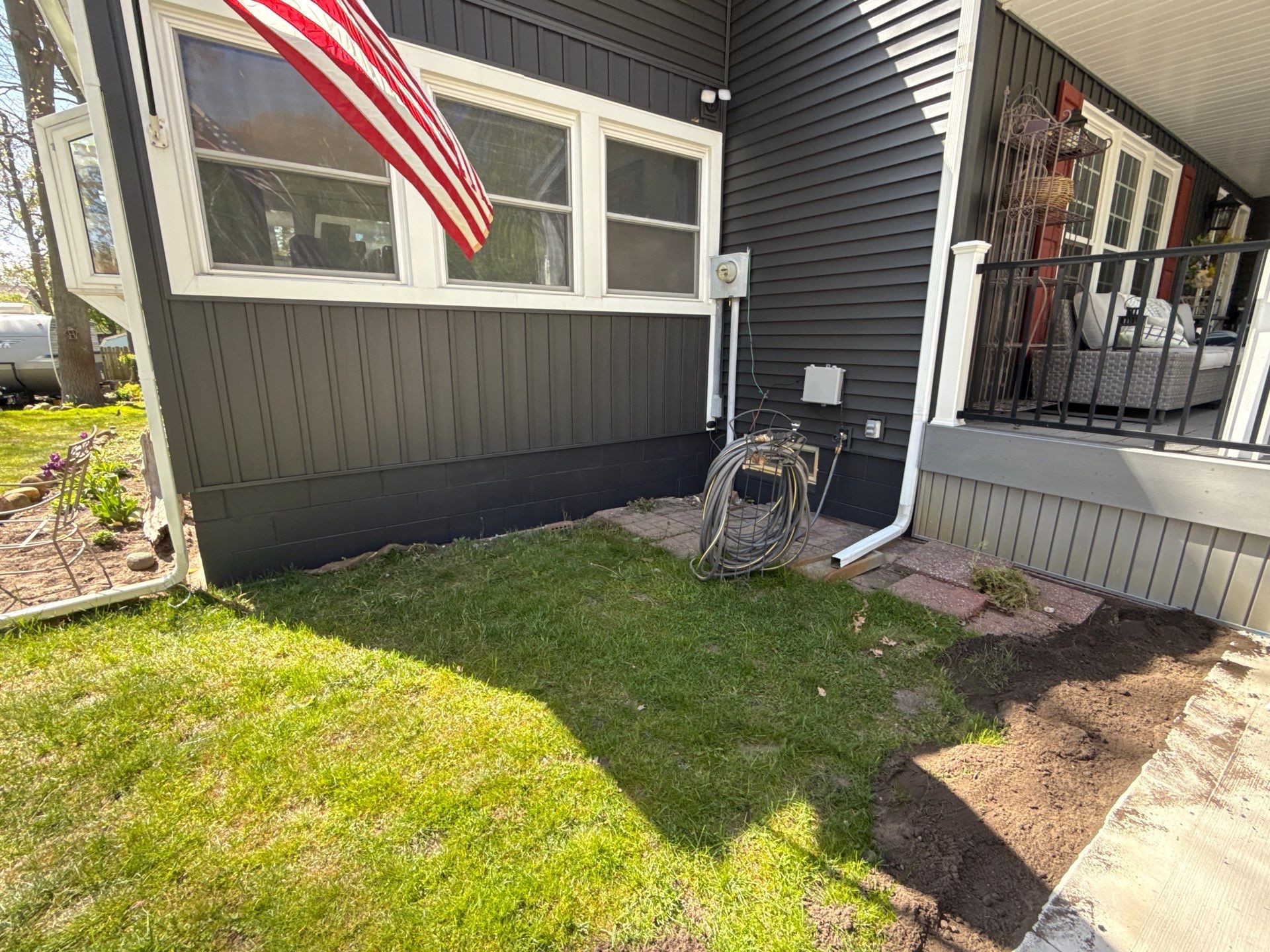 Exterior Foundation Painting in Muskegon Michigan by Gordon Painting