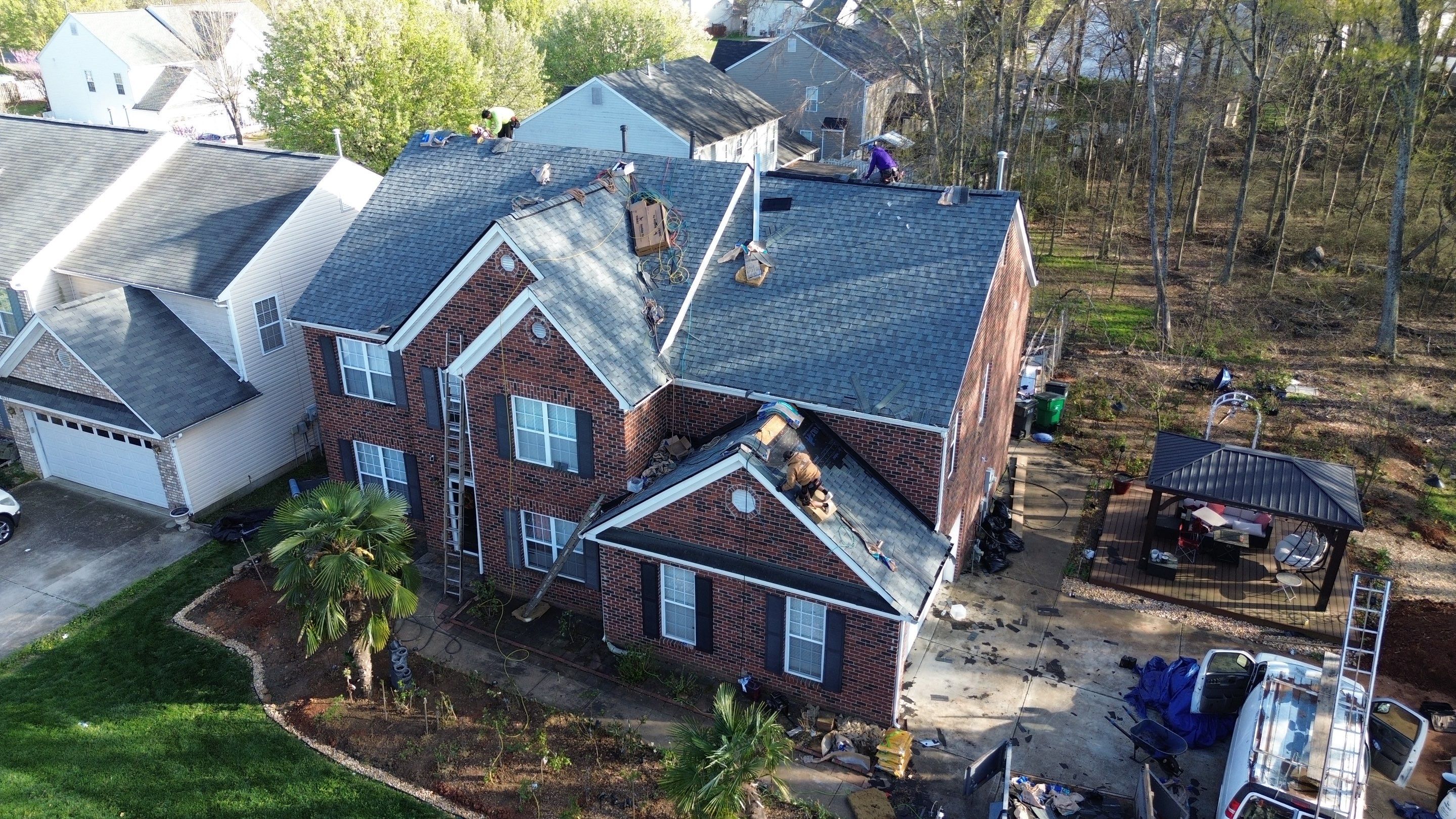Roof replacement and interior repair by hail and wind damage by Just Brilliant Restoration JBR
