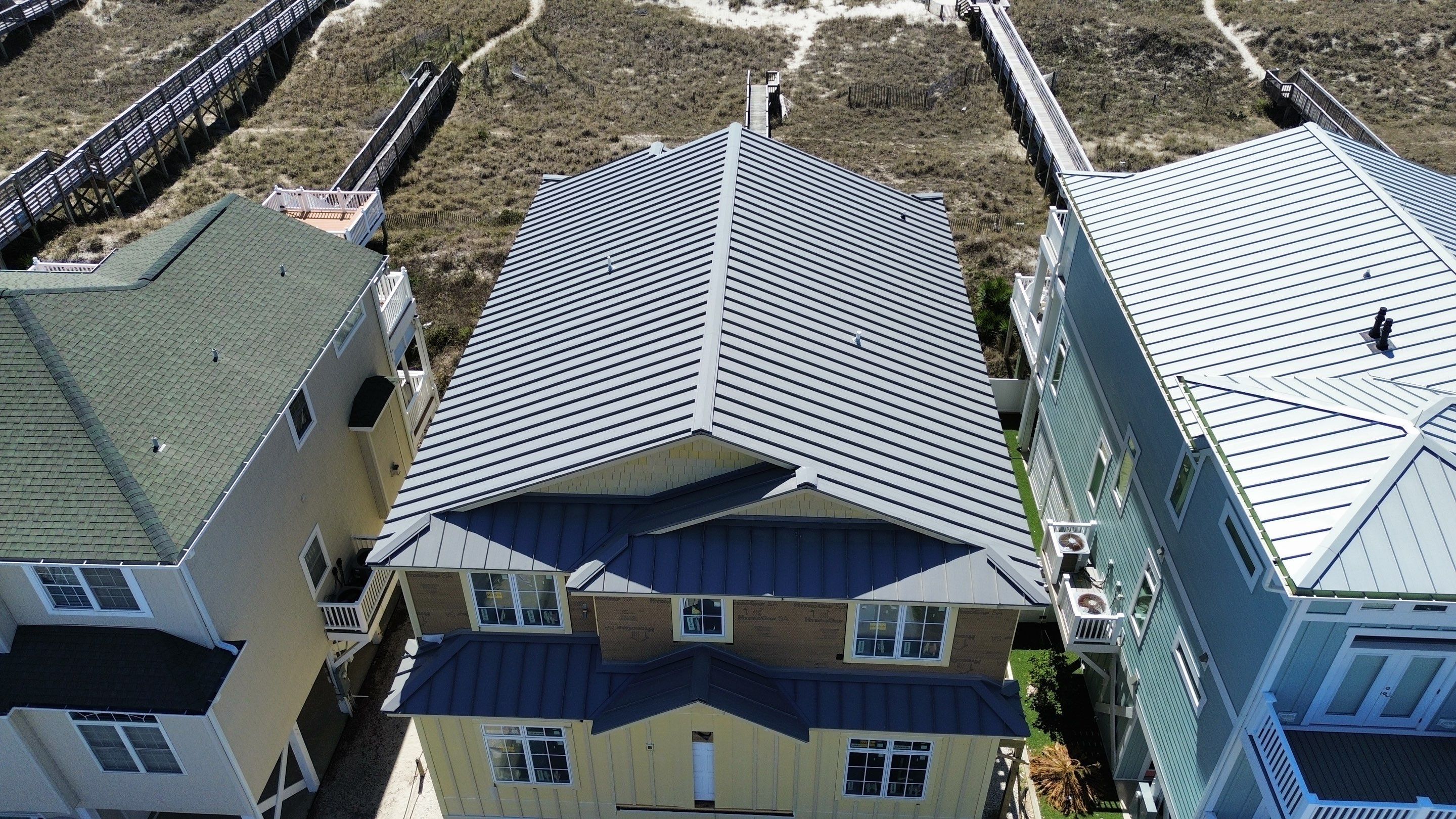 Standing Seam Metal Roof Installation- Ocean Isle Beach, NC by Summit Roofing 