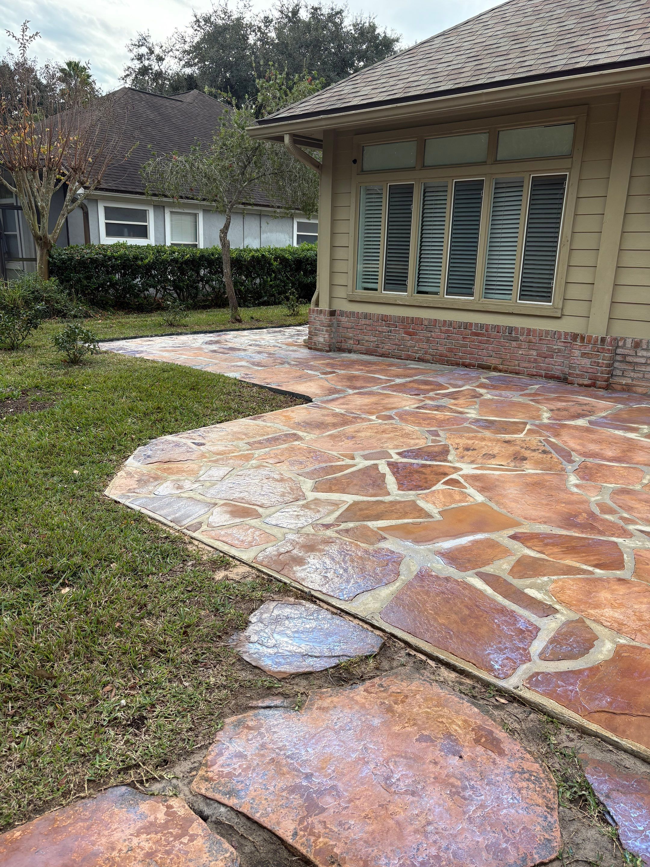 Stone Patio using TopSeal by DuraSeal