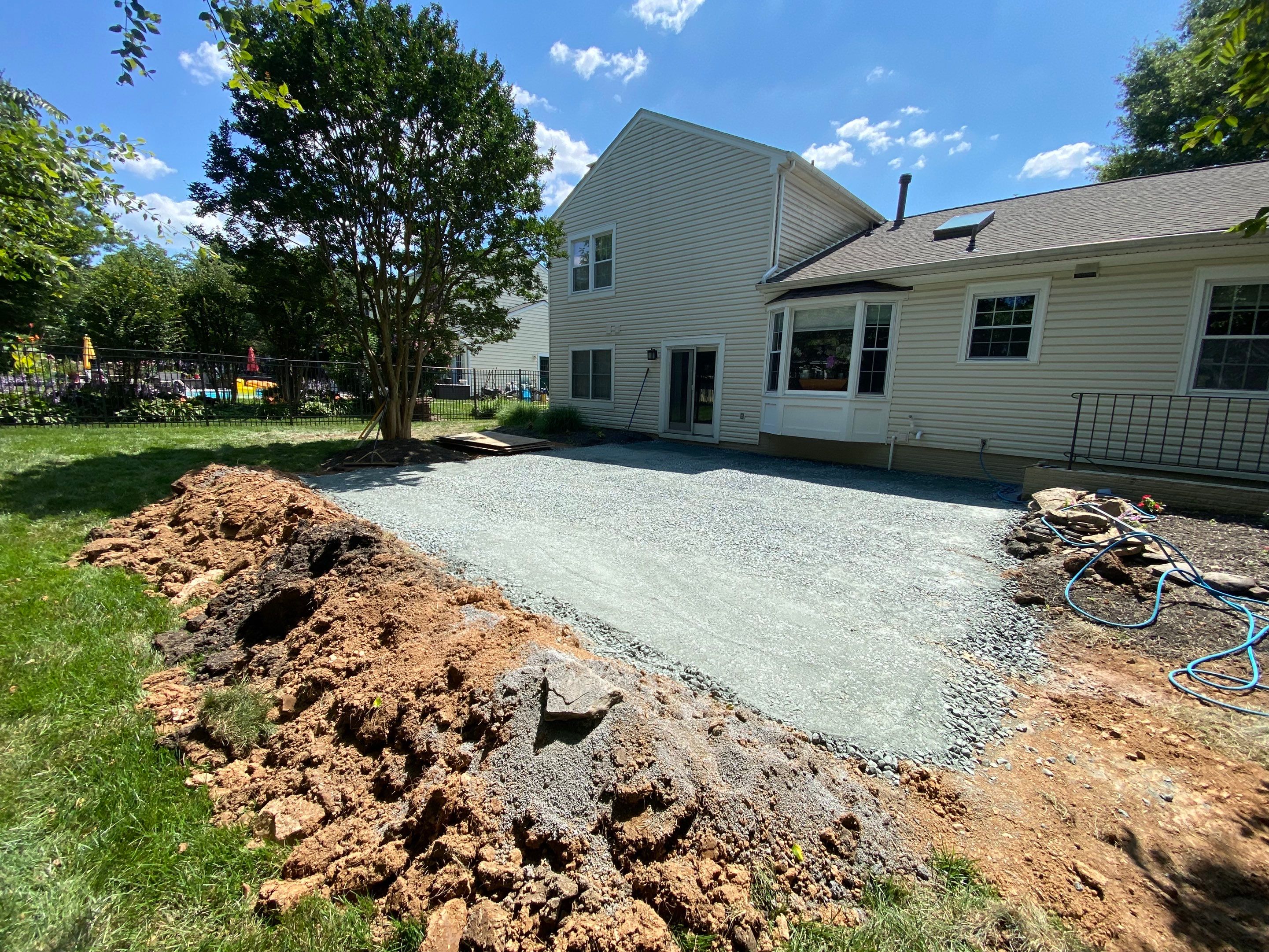 Backyard Transformation using Techo-Bloc Pavers by The Smet Companies, LLC