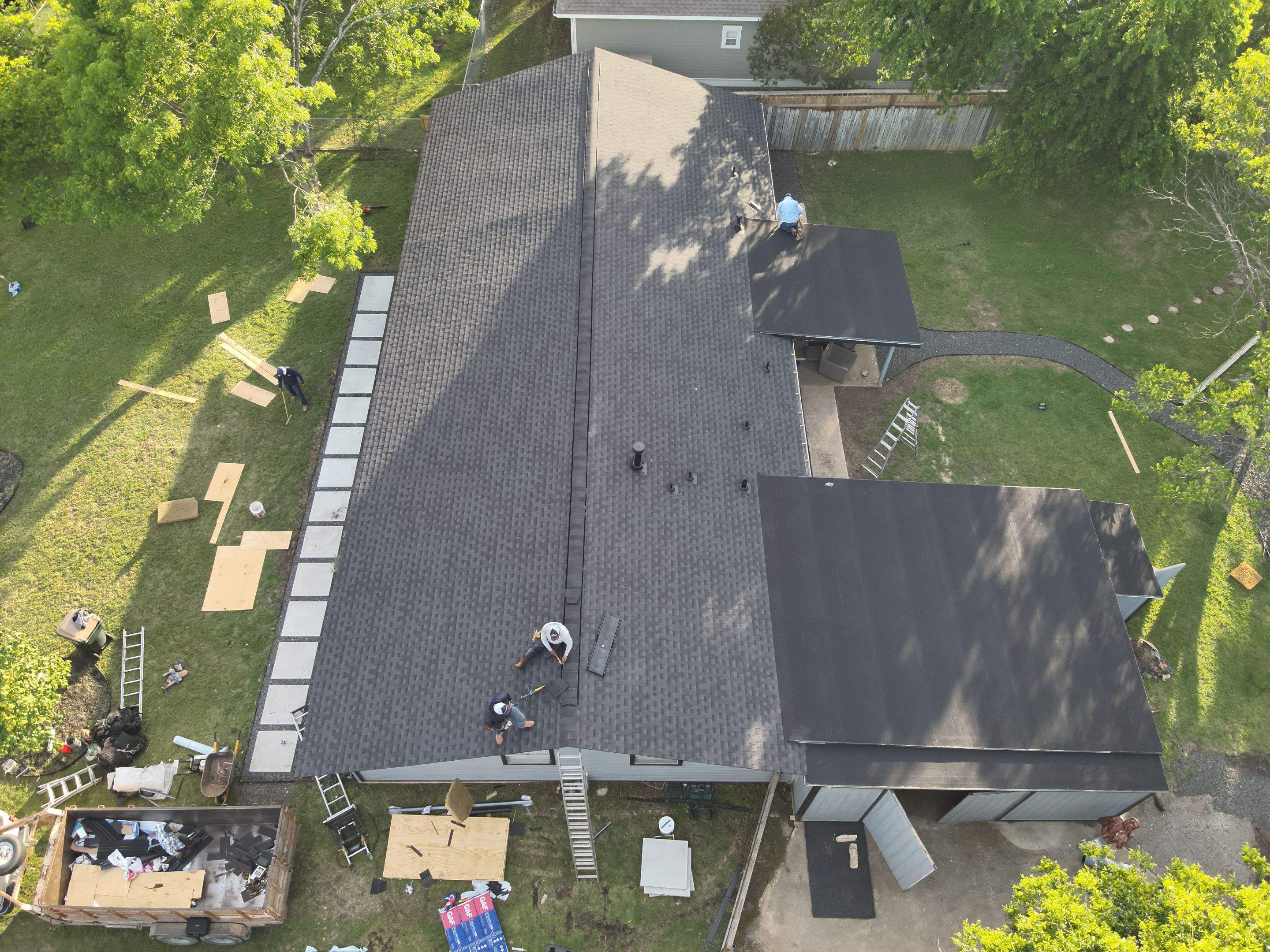 Residential Roof Replacement using GAF - HDZ - Charcoal by Action Exteriors Austin