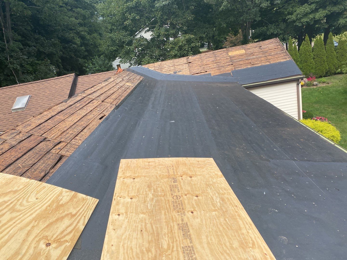 Residential Roofing Installation using Owens Corning Duration Brownwood by A Plus Exterior