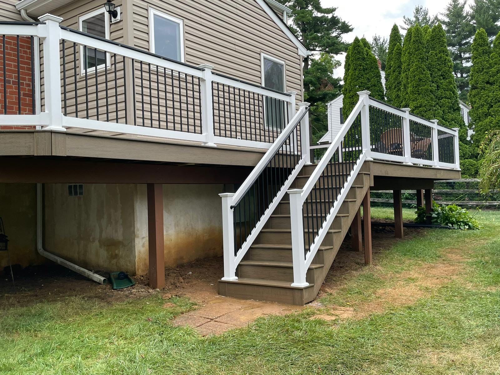 Deck Resurface using Deckorators Vista decking - color Dunnewood by deck guardian