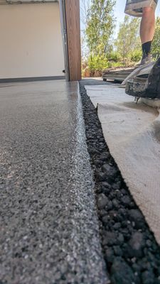 Garage Transformation using Slate Hybrid 1/16" Flake