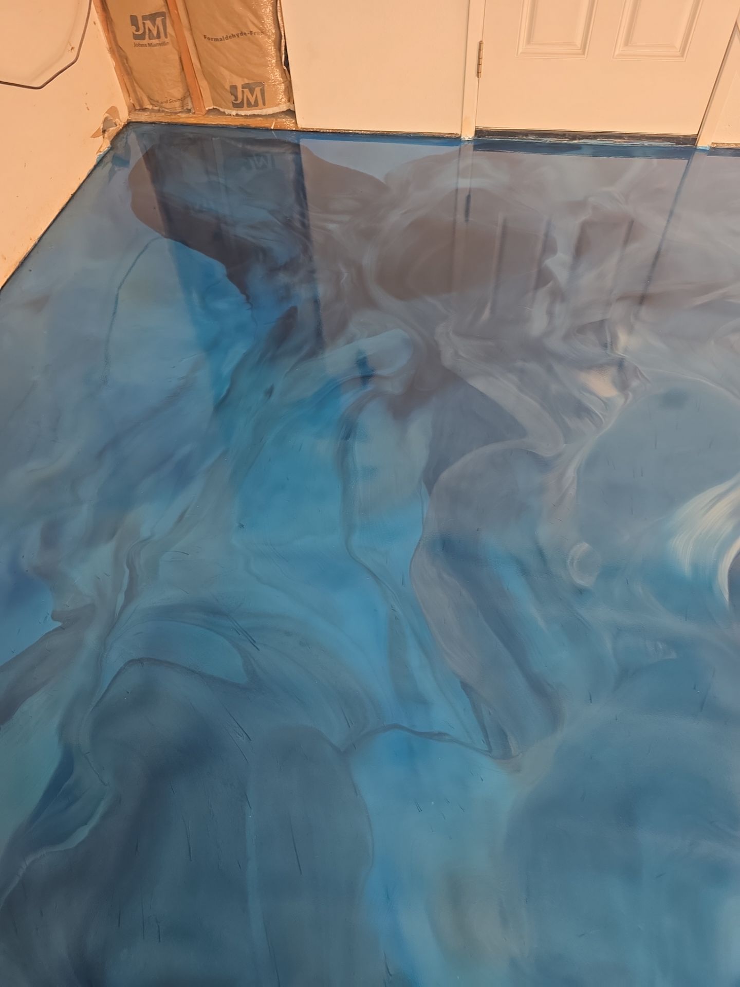 Custom Blue Metallic Epoxy Floor Coating for Atascadero Garage by MGP Coatings