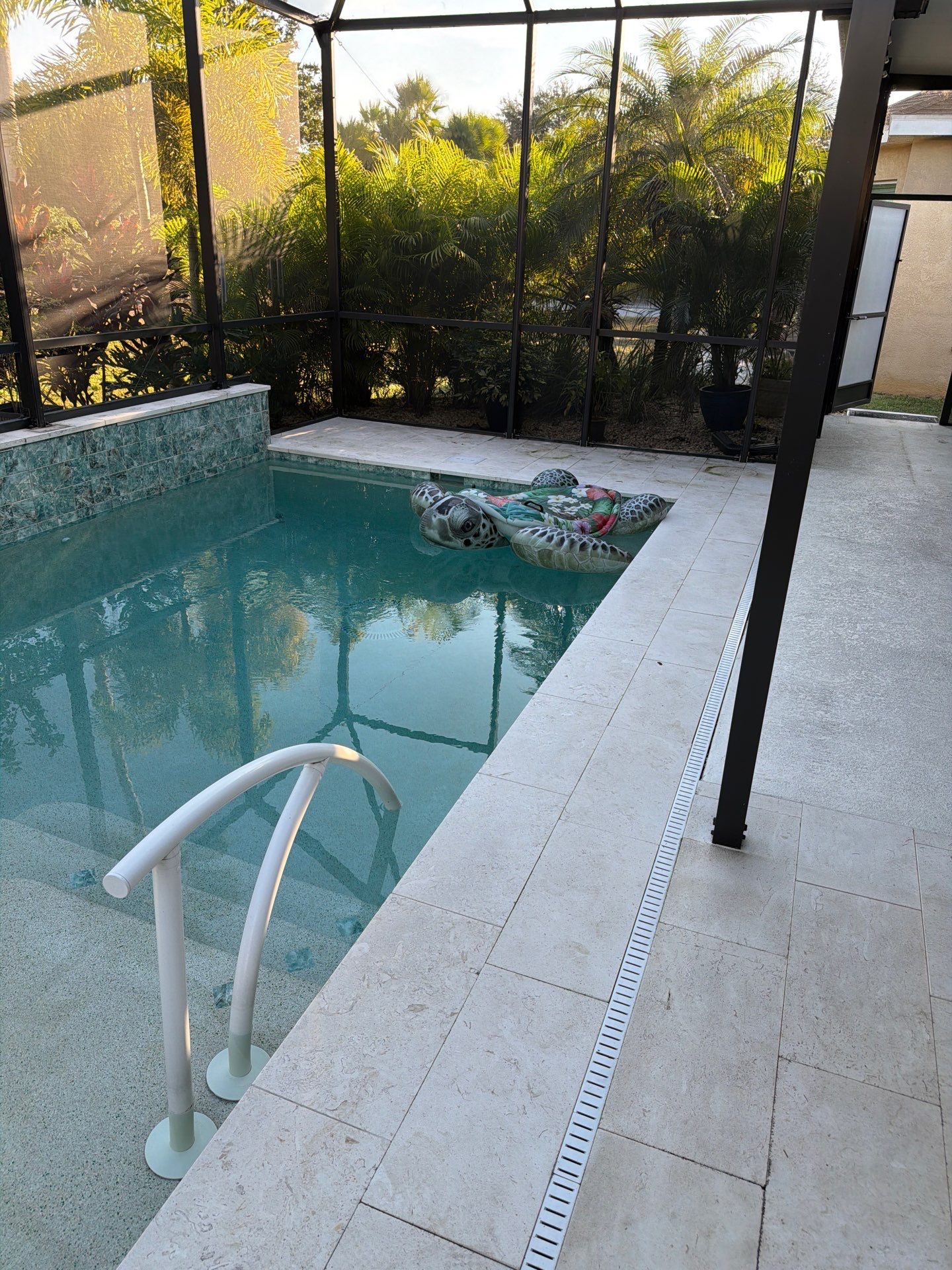 Travertine Sealing and Pool Deck Restoration in Sun City Center by Supreme Paver Experts