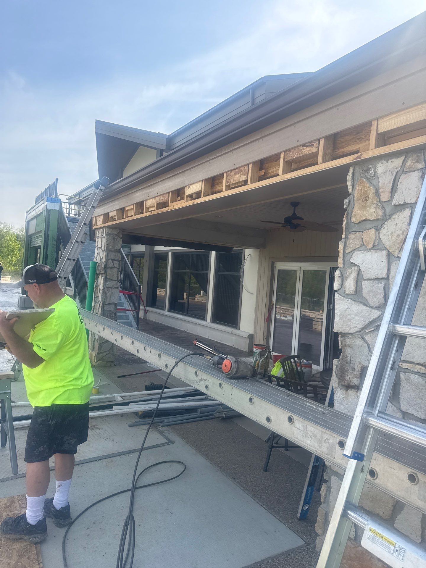 Custom Timber Pergola and Polycarbonate Roof Installation in Canonsburg by Cousins Roofing Siding & Decks