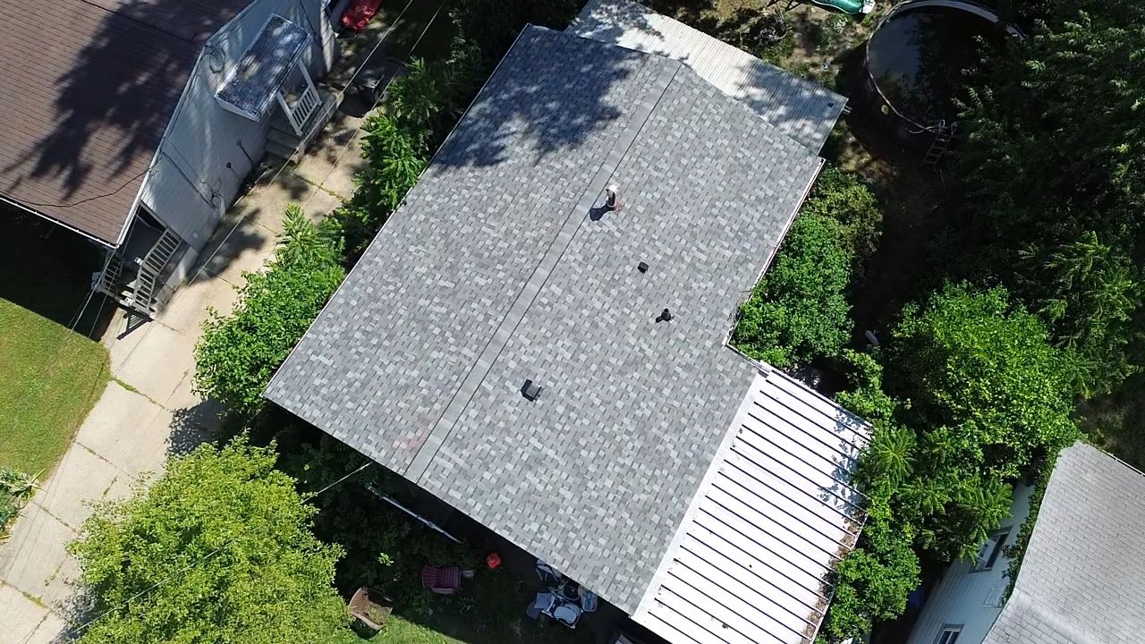 Atlas Pinnacle, Color, Coastal Granite, Drip Edge, Color, White by Eagle Eye Roofing