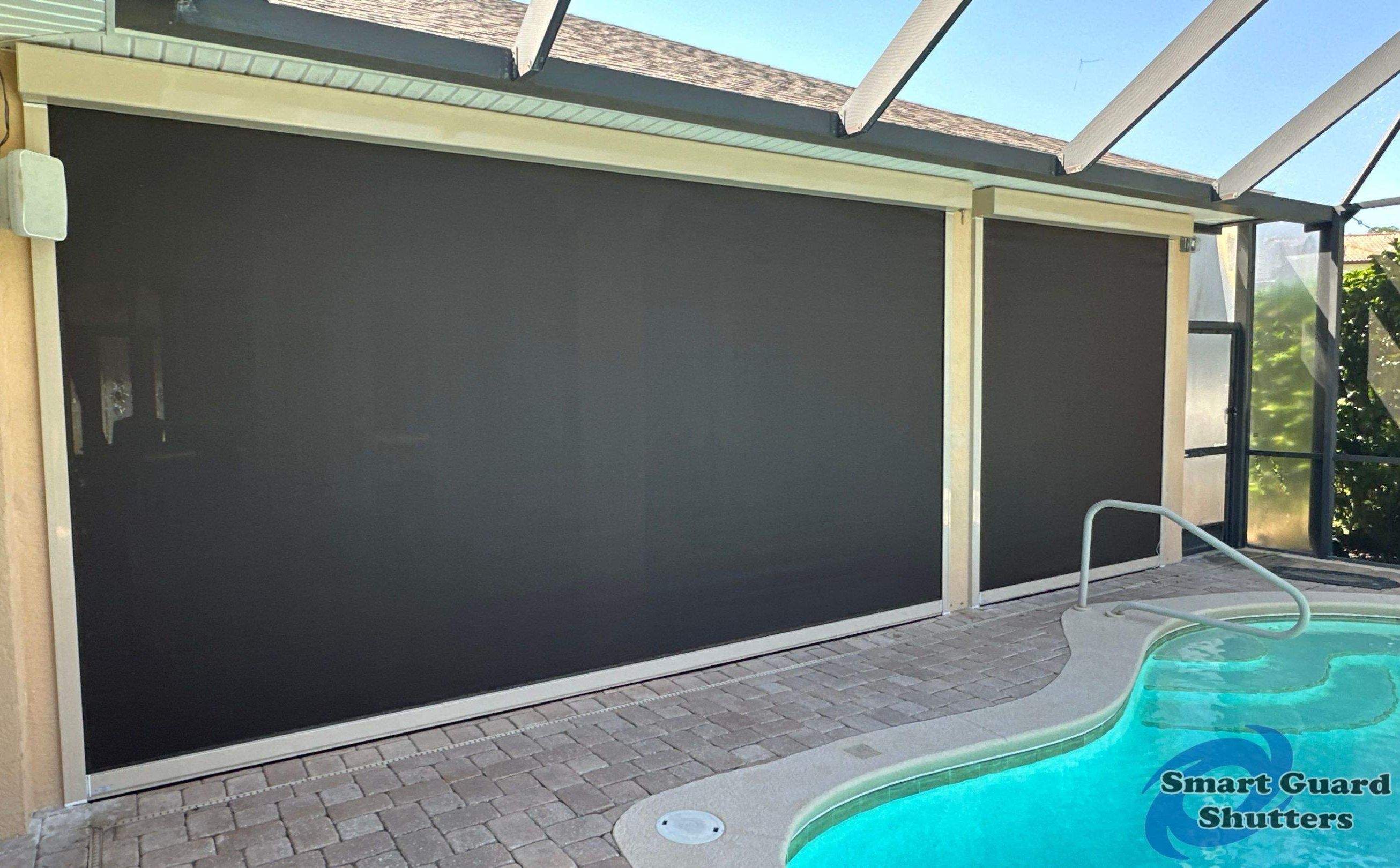 Hurricane Protection in Beige by Smart Guard Shutters