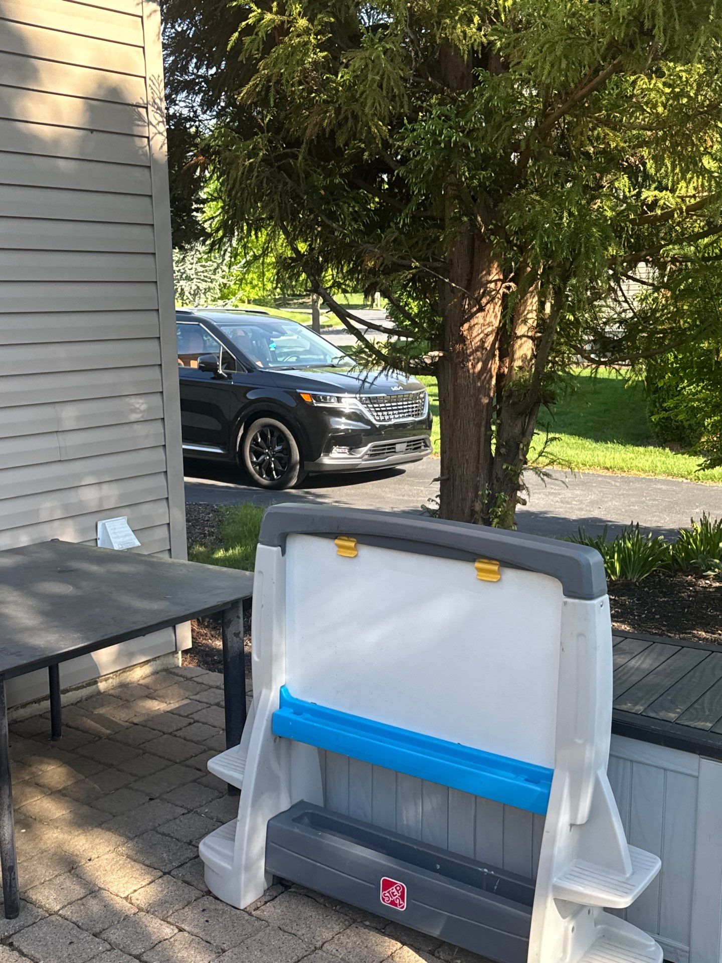 Backyard Retreat: Techo-Bloc Patio + Firepit Lounge by Saylor’s Lawn & Landscape
