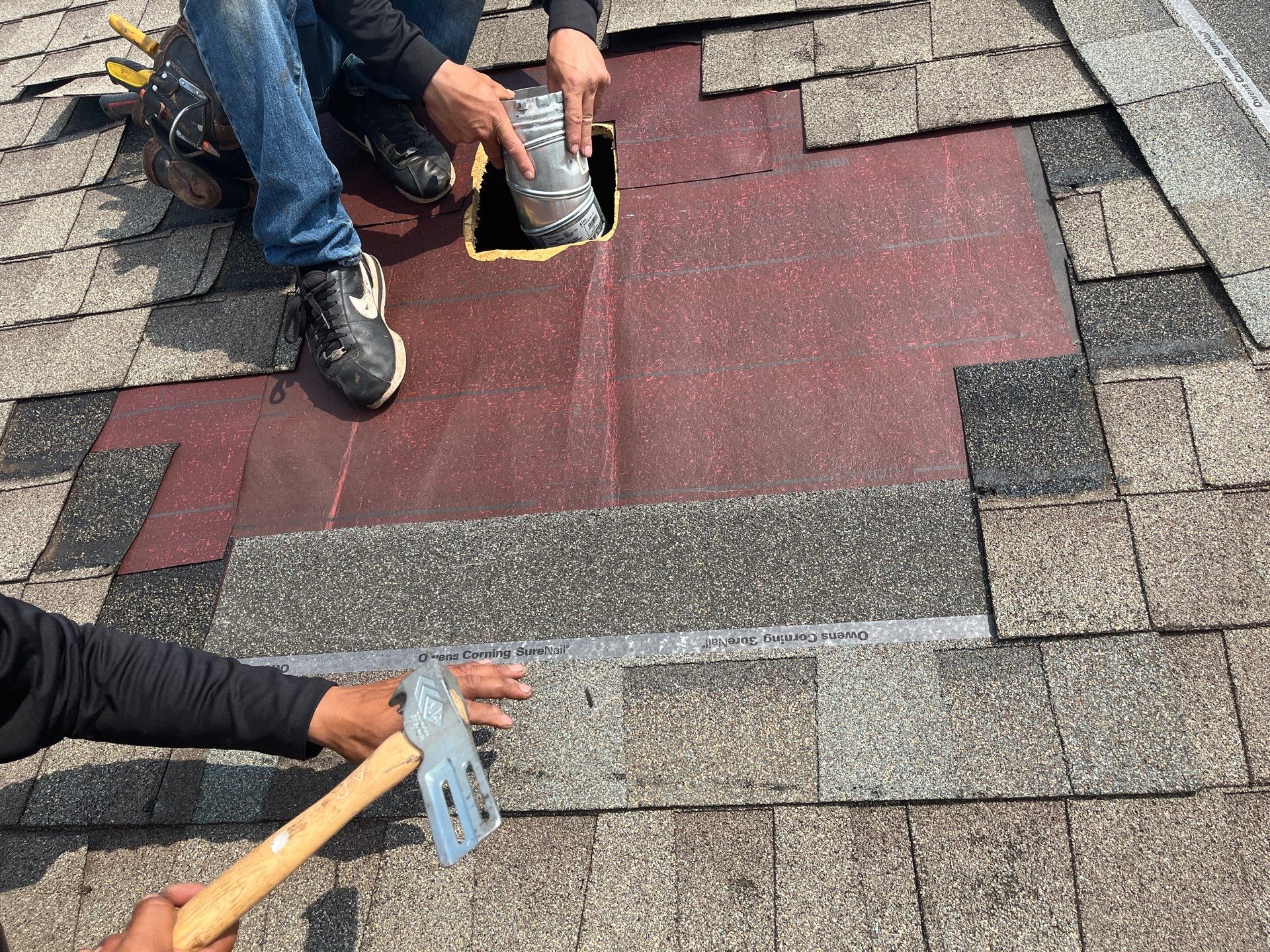 Hail Damage using Owen's Corning Duration (Lifetime) Shingles by Roof Repair Company