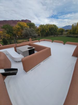 White Flat Roof Installation in Castle Valley, UT