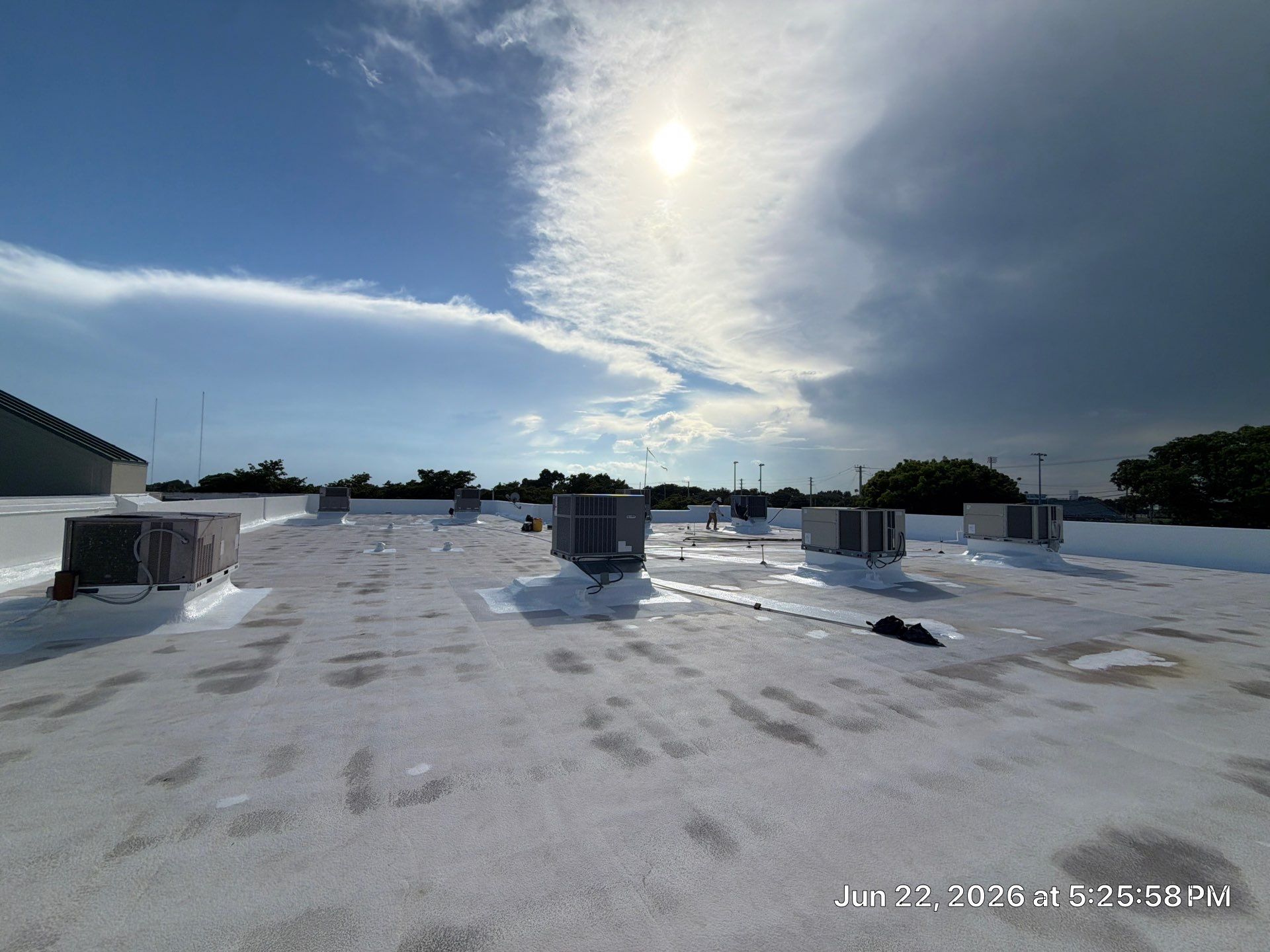 Commercial Flat Roof Restoration and Elastomeric Waterproofing in Delray Beach by Roof King LLC