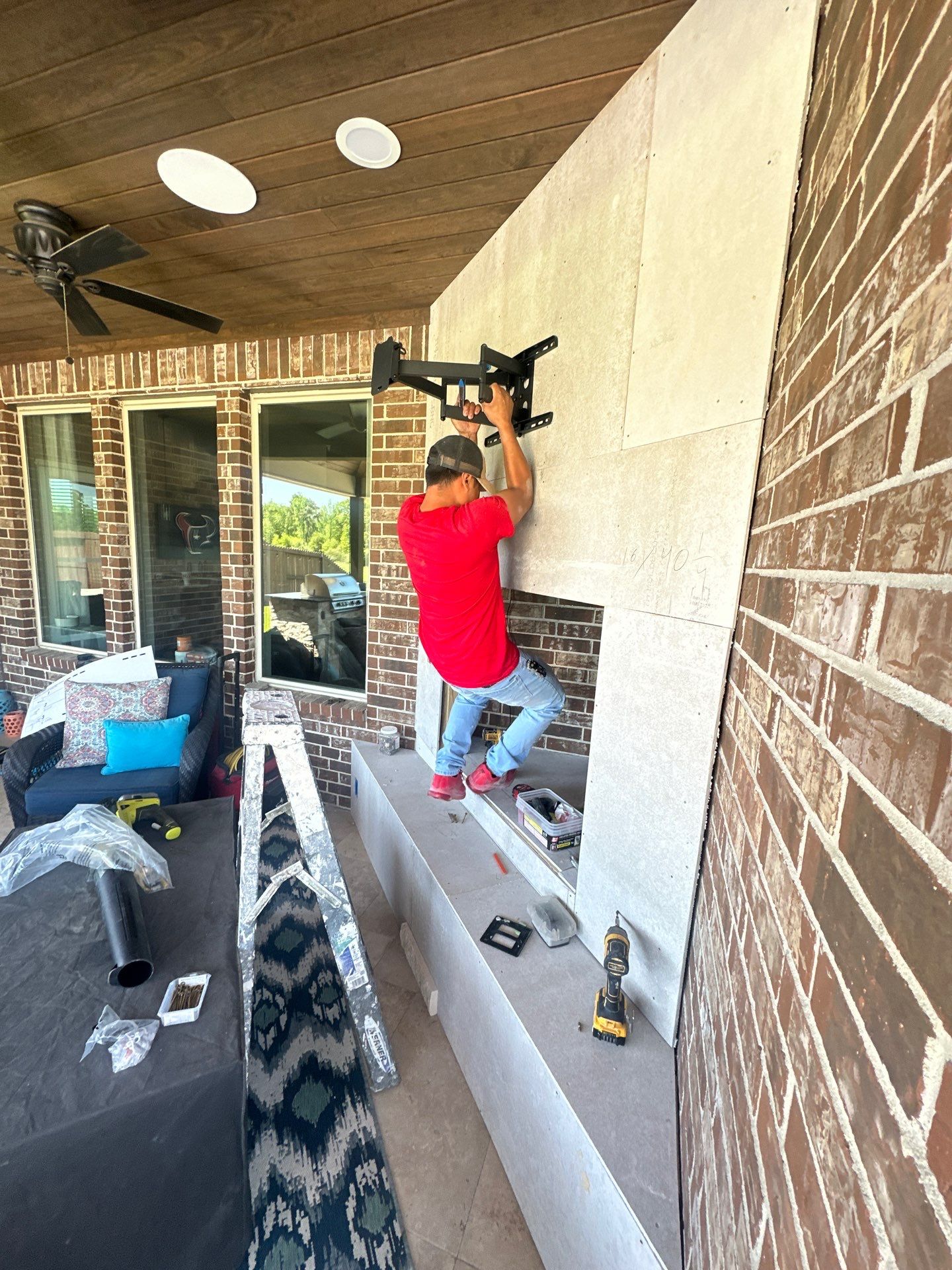 Kitchen Remodel and Outdoor Fireplace in Tomball, TX by SophAlx LLC
