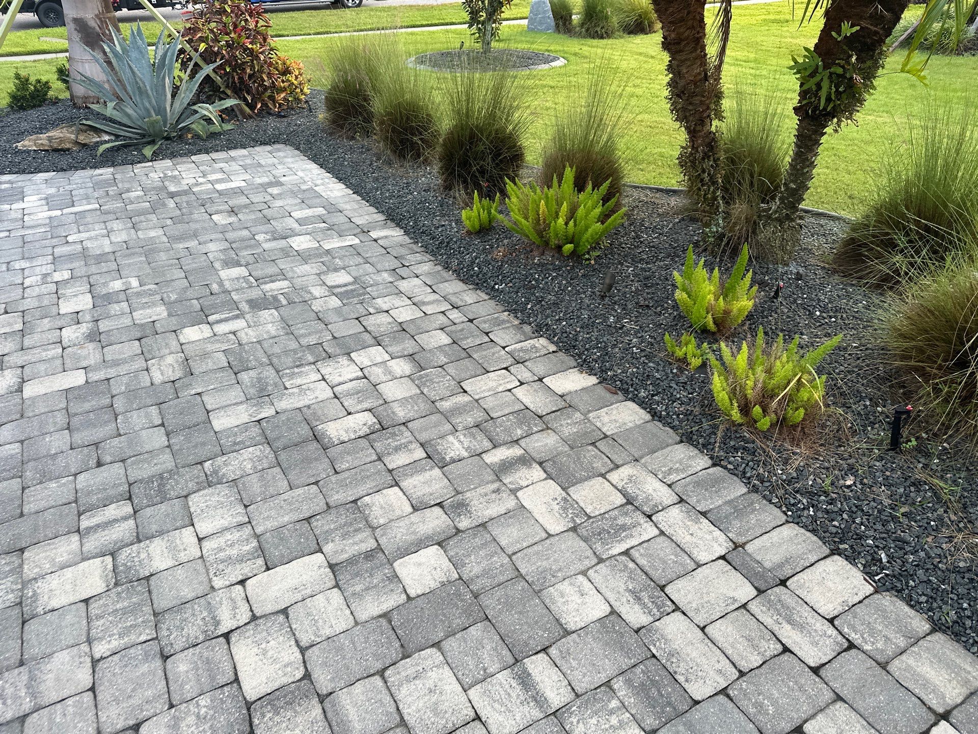 Paver Driveway, Sidewalk, and Culvert Cleaning in Winding River Community, Bradenton, FL by Sunshine AquaWash