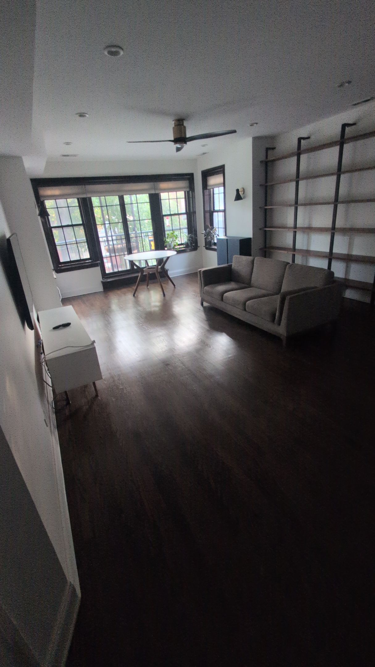 Residential Hardwood Floor Sand and Finish with Dark Stain in Chicago by Floor Coverings International of Chicago North Side