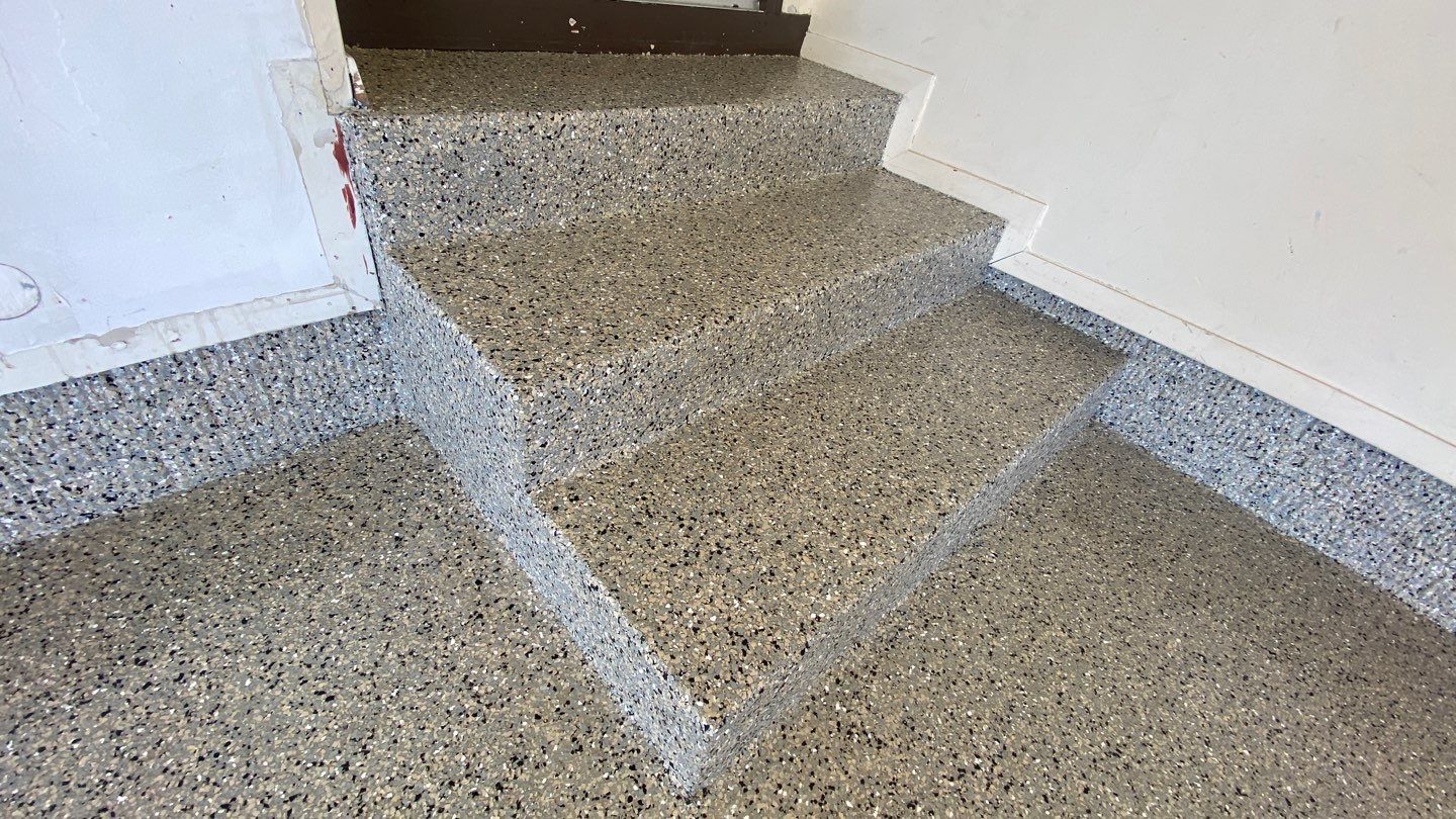 Garage using Mediterranean by Select Painting, Coatings & Garage Cabinets