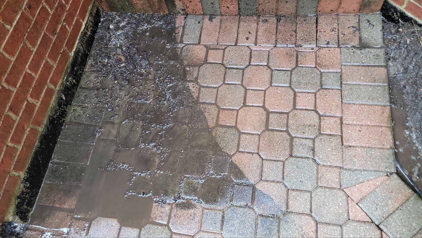 Brick paver repair, clean and seal by Northern Power Washing LLC.