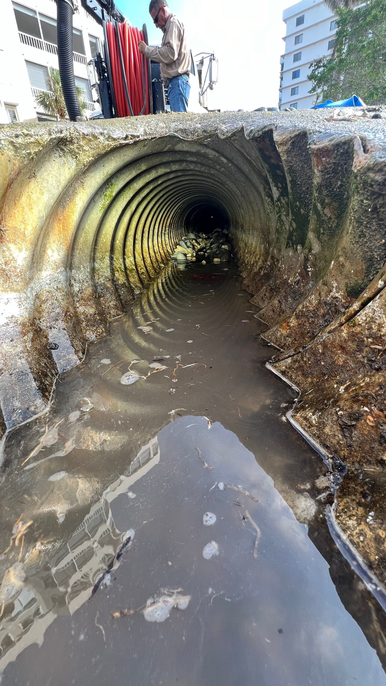 Condo Storm Water System Cleaning and Maintenance From Hurricane Ian by APS Power & Water