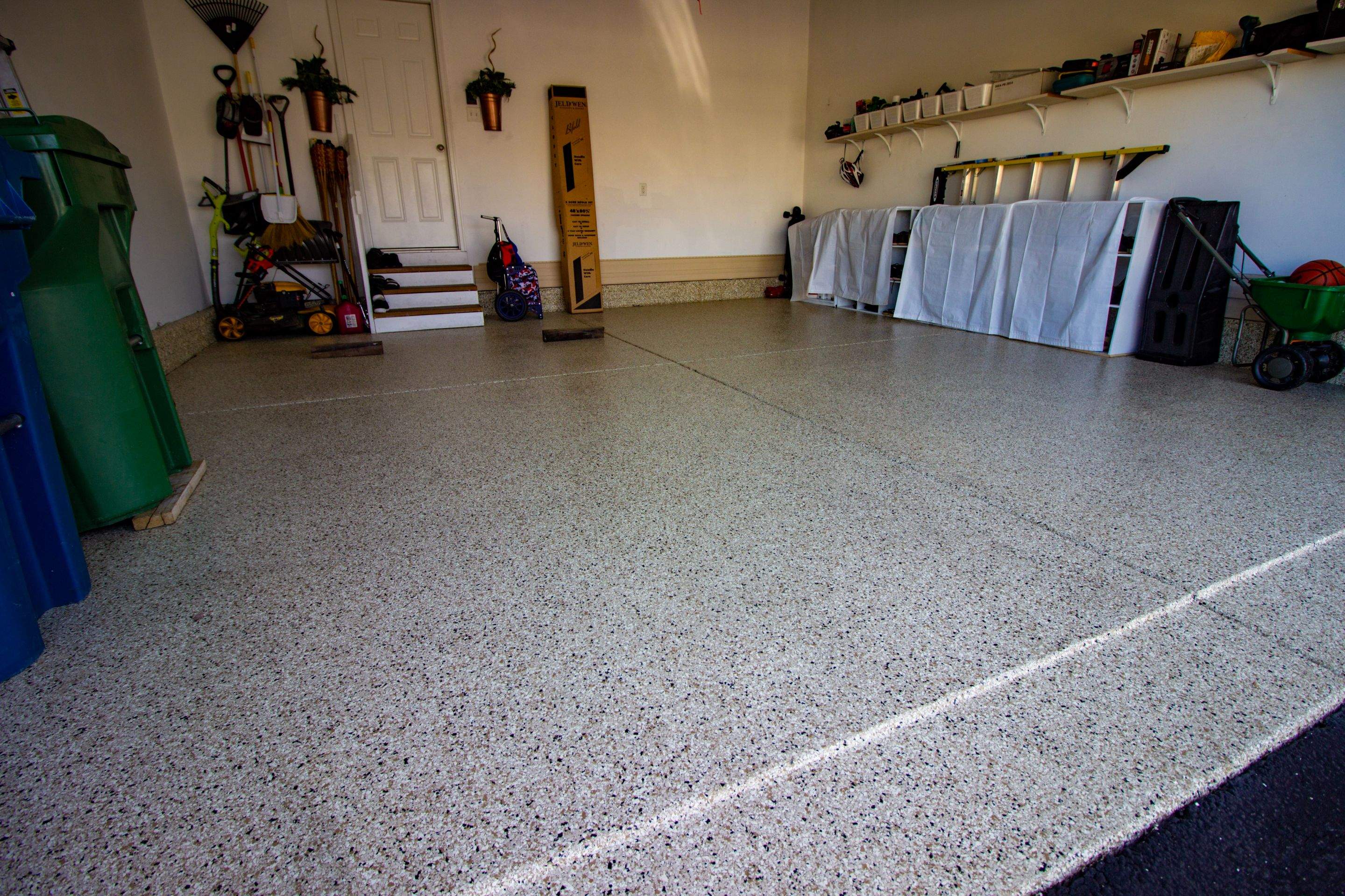 Garage Floor using Driftwood by Your1DayFloor.com