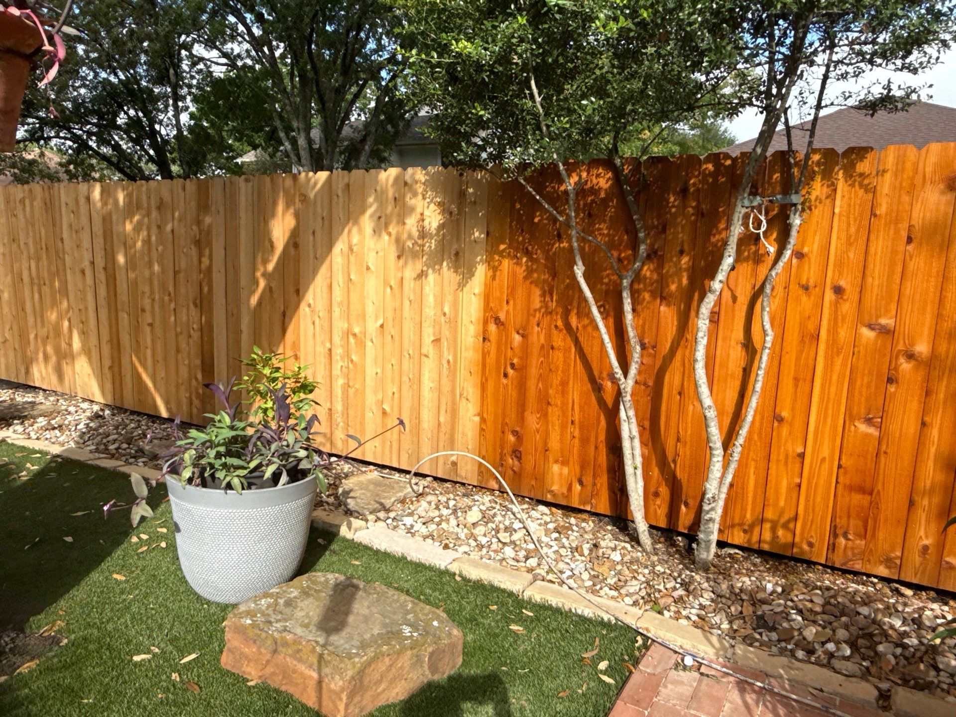Cedar Privacy Fence Staining and Protection in Pflugerville by Rhino Home Care