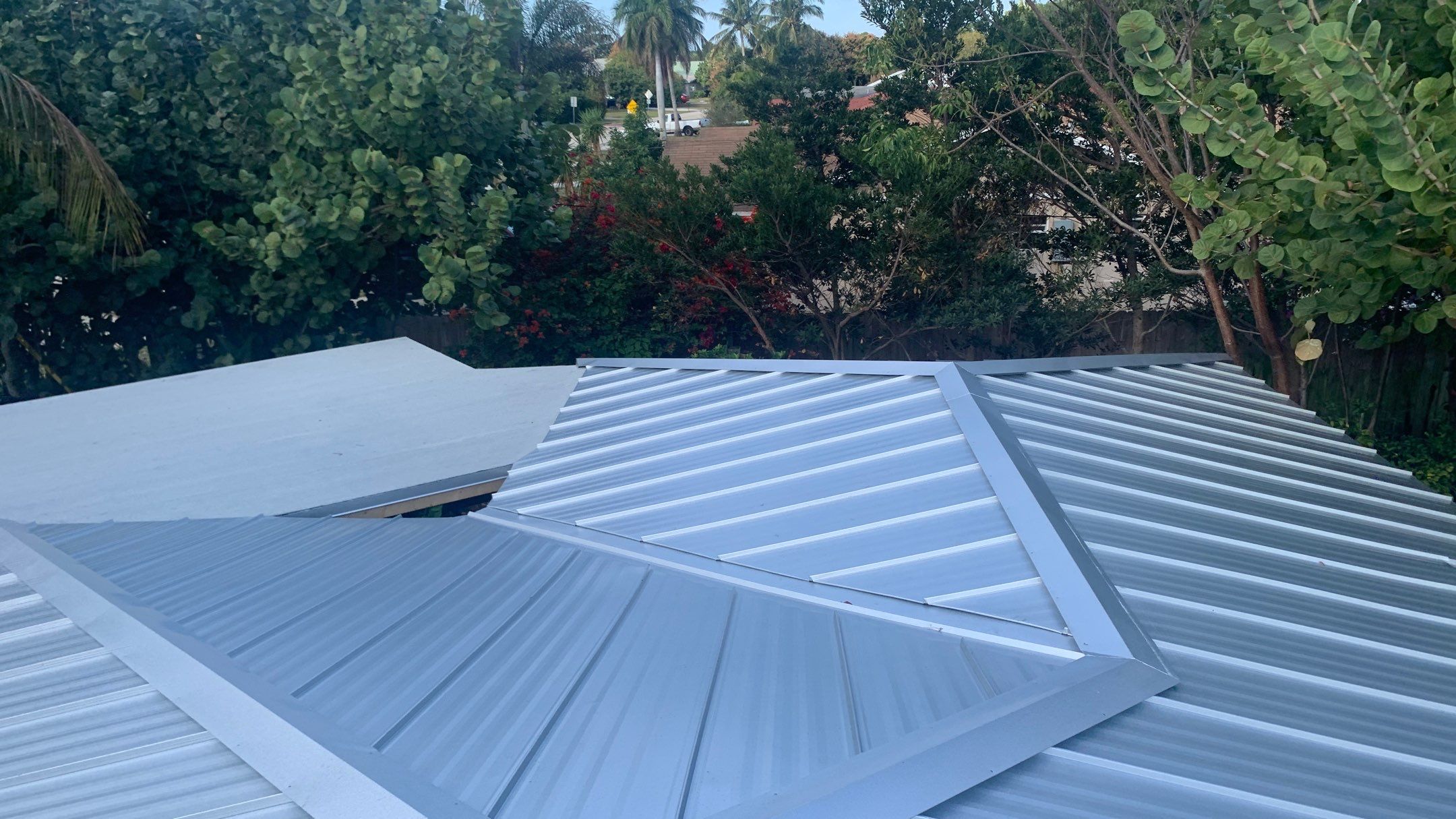 Residential Roofing Installation using 1" Nail strip metal roof by BLUES BROTHERS ROOFING