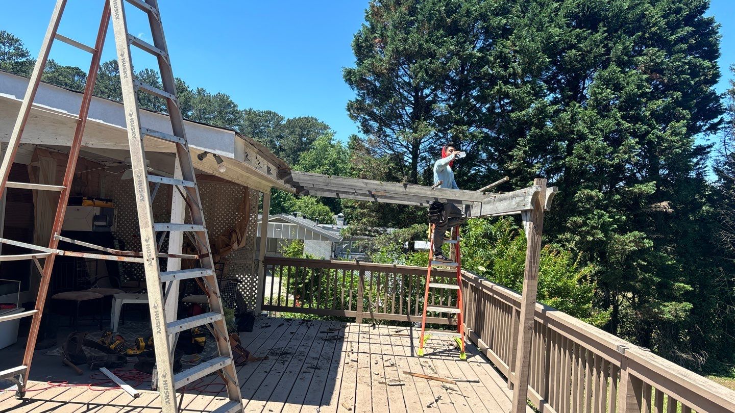 Cover porch by Deerfield Roofing LLC