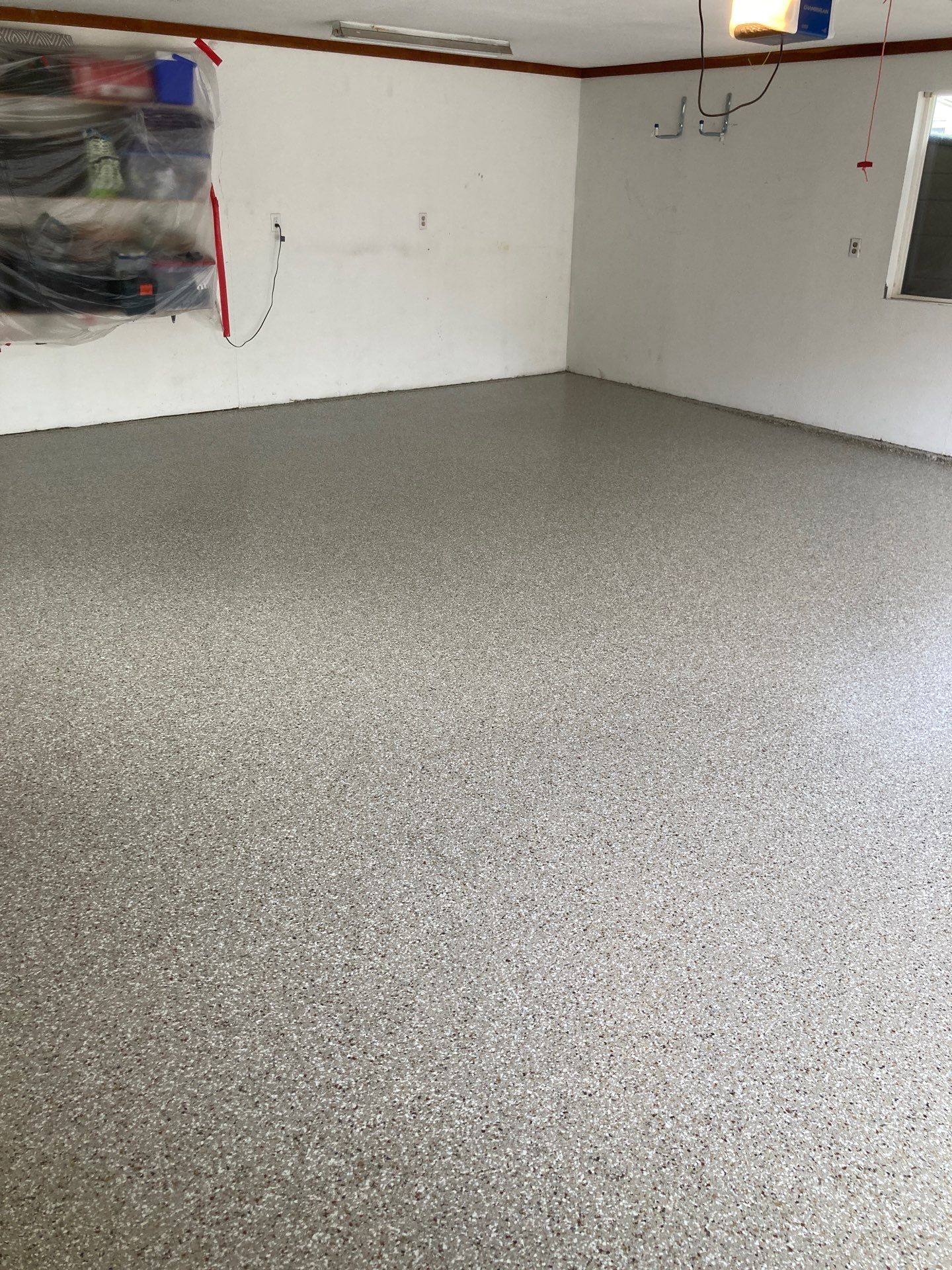 Garage Transformation using Pebble Beach by Croc Coatings, LLC