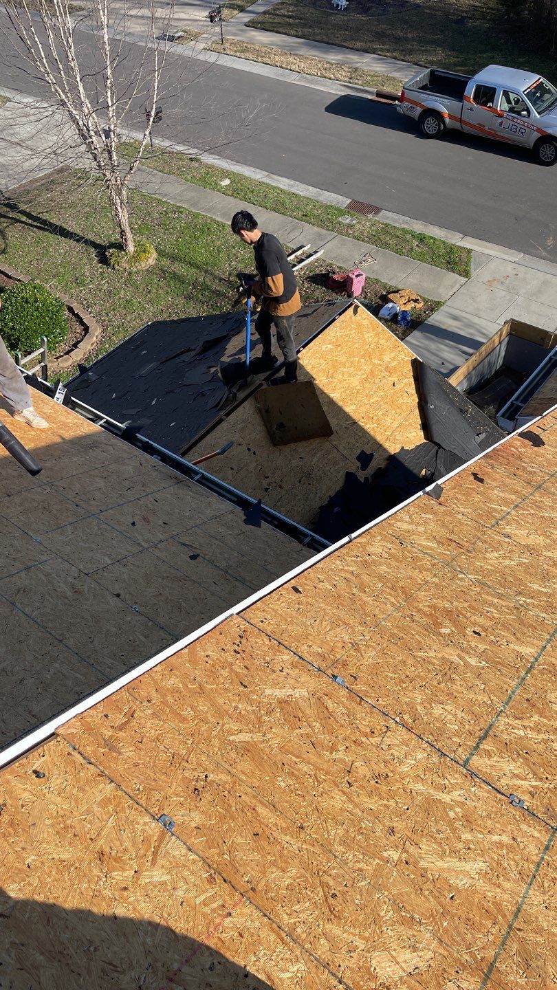 Roof replacement by hail damage by Just Brilliant Restoration JBR