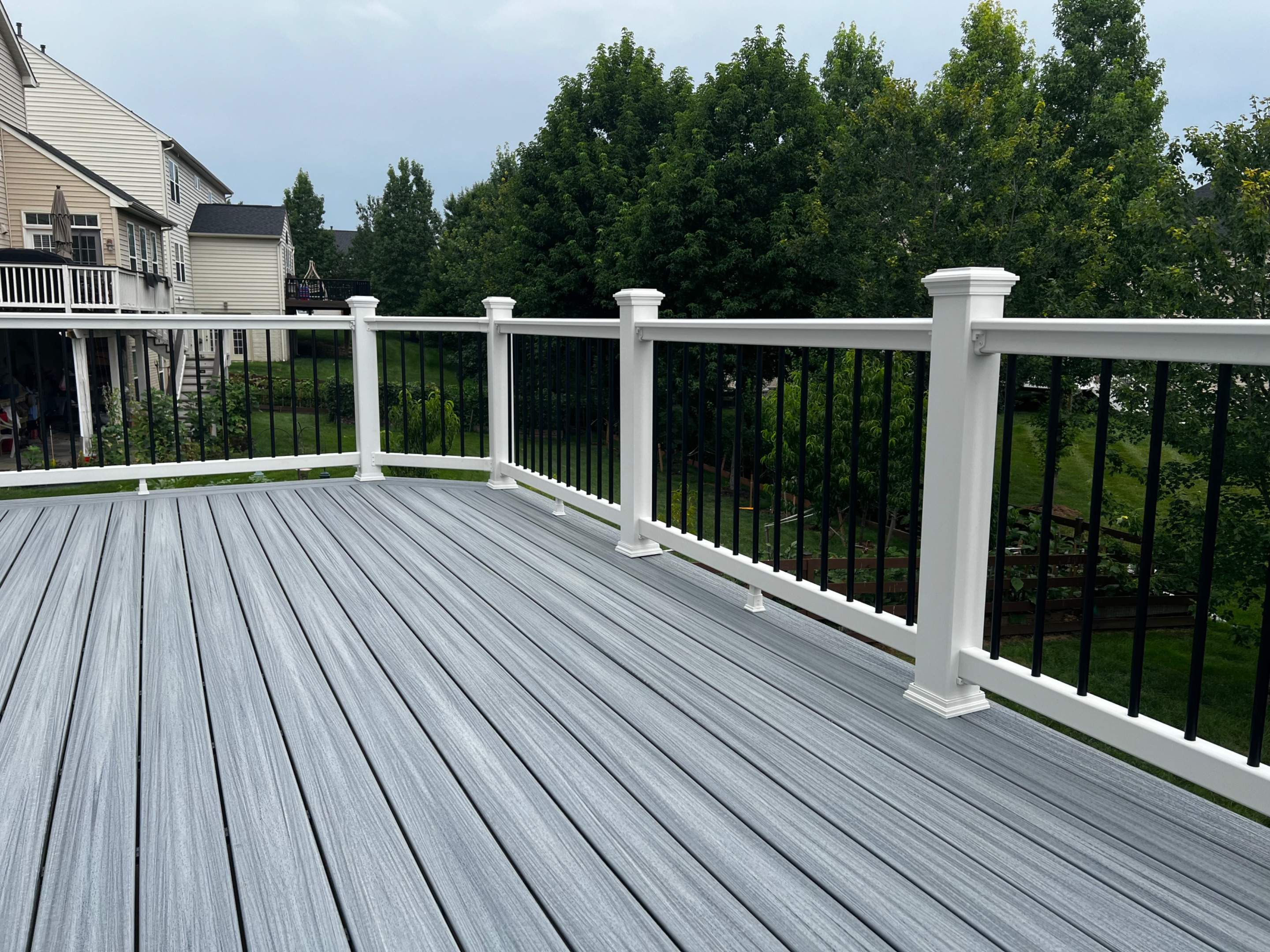 Custom Composite Deck Installation with Aluminum Railings in Aldie by Ridge Armor Renovations