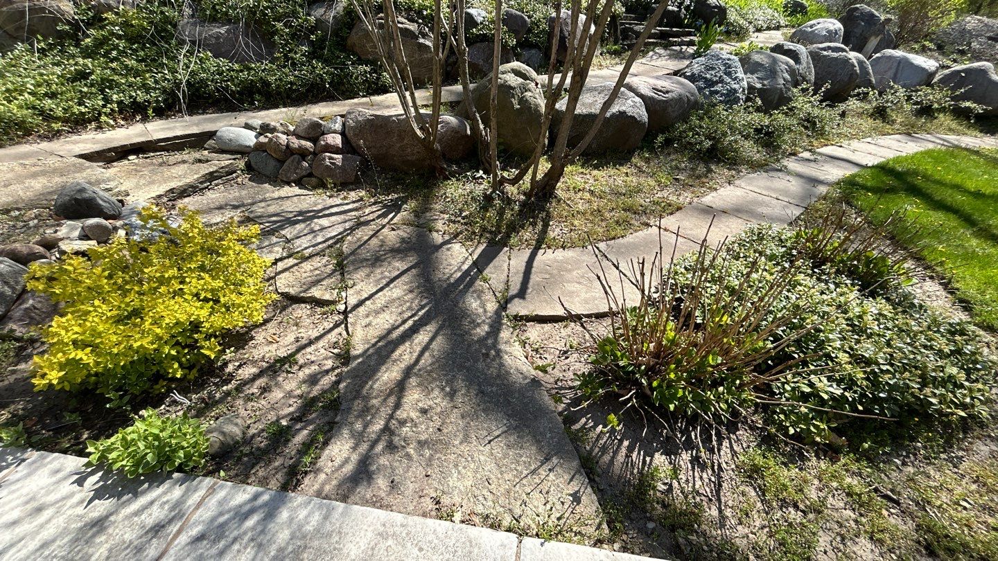 natural stone using Algaecide, soft wash soap by Northern Power Washing LLC.