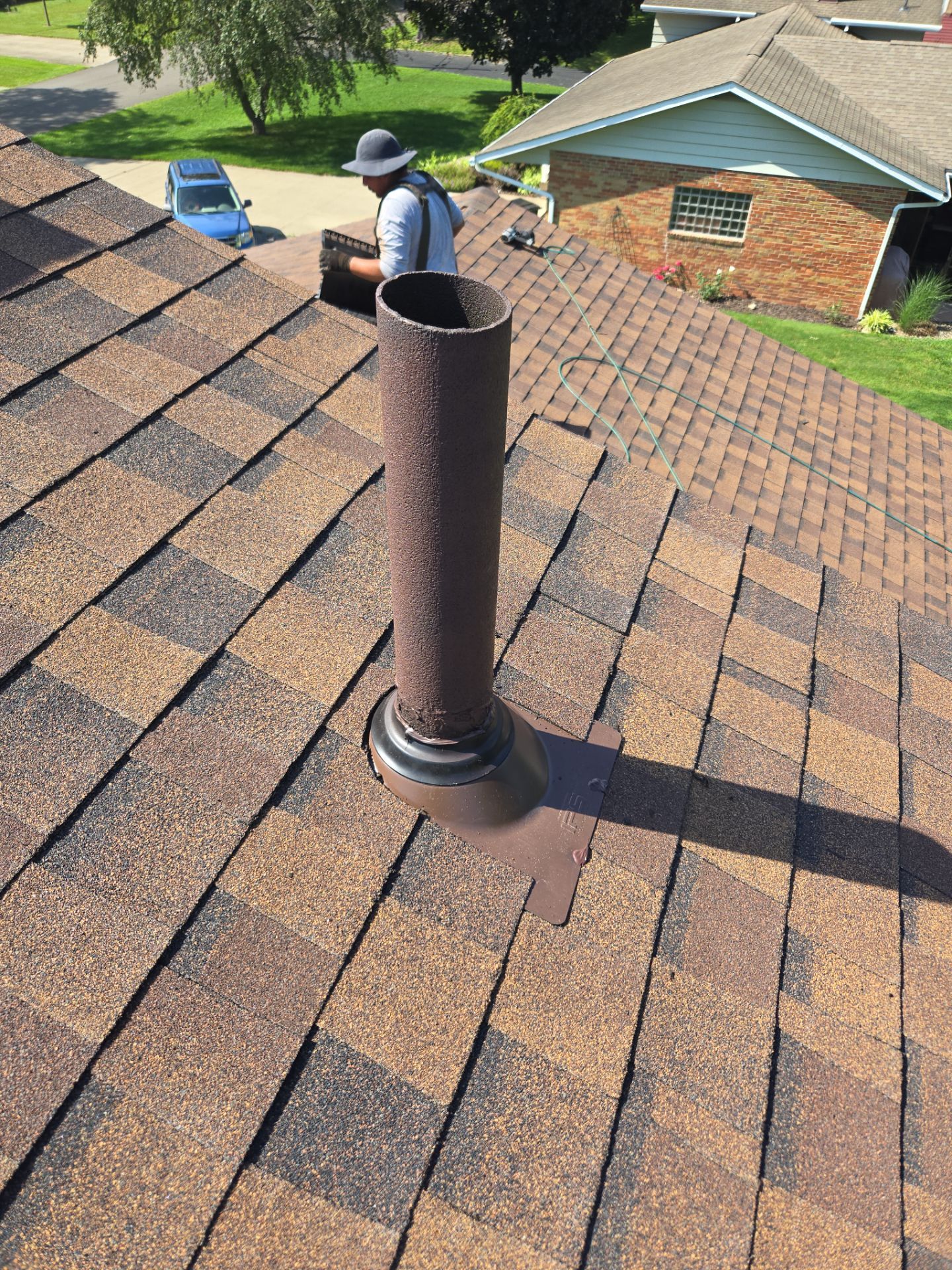 Atlas Pinnacle, Color, Burnt Hickory, Drip Edge, Color, Royal Brown by Eagle Eye Roofing